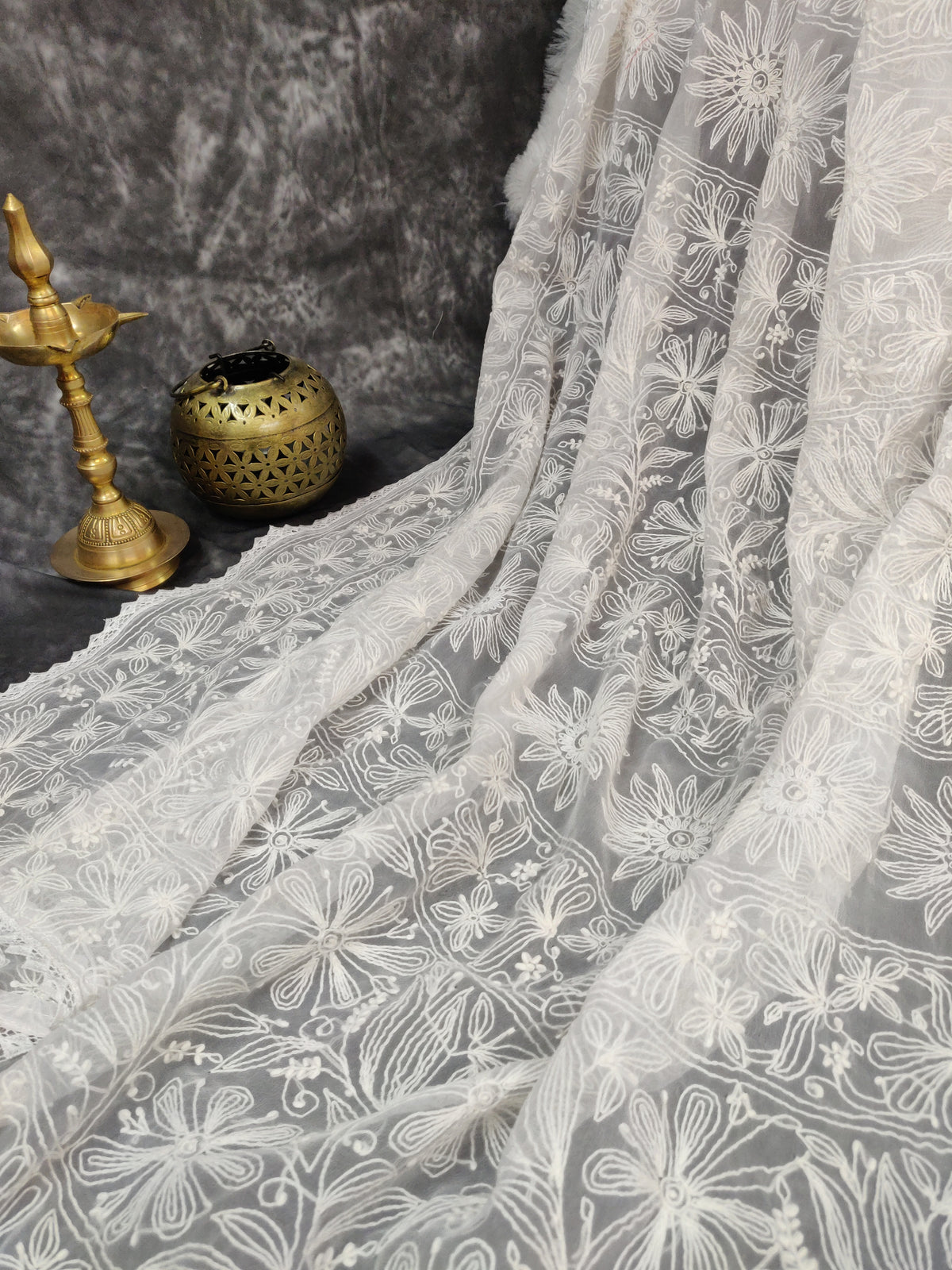 Shehnaaz - Georgette Skirt Border Tepchi Sarees