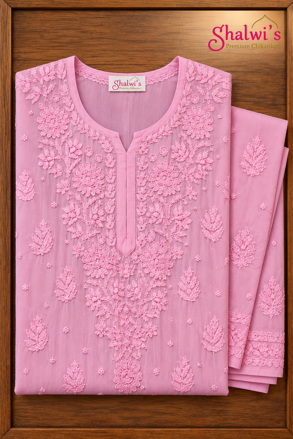 Premium Pure Viscose Long Kurti with Moti Cutdana Handwork