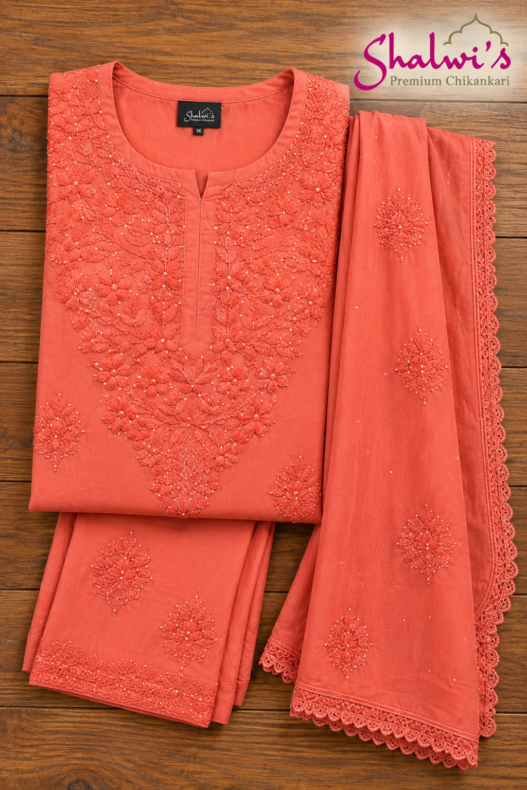Pure Modal Co-ord Set with Authentic Mukaish & Chikankari Handwork