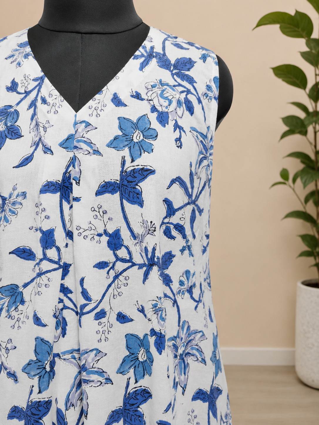 Pure Hand block Print Cotton One-Piece