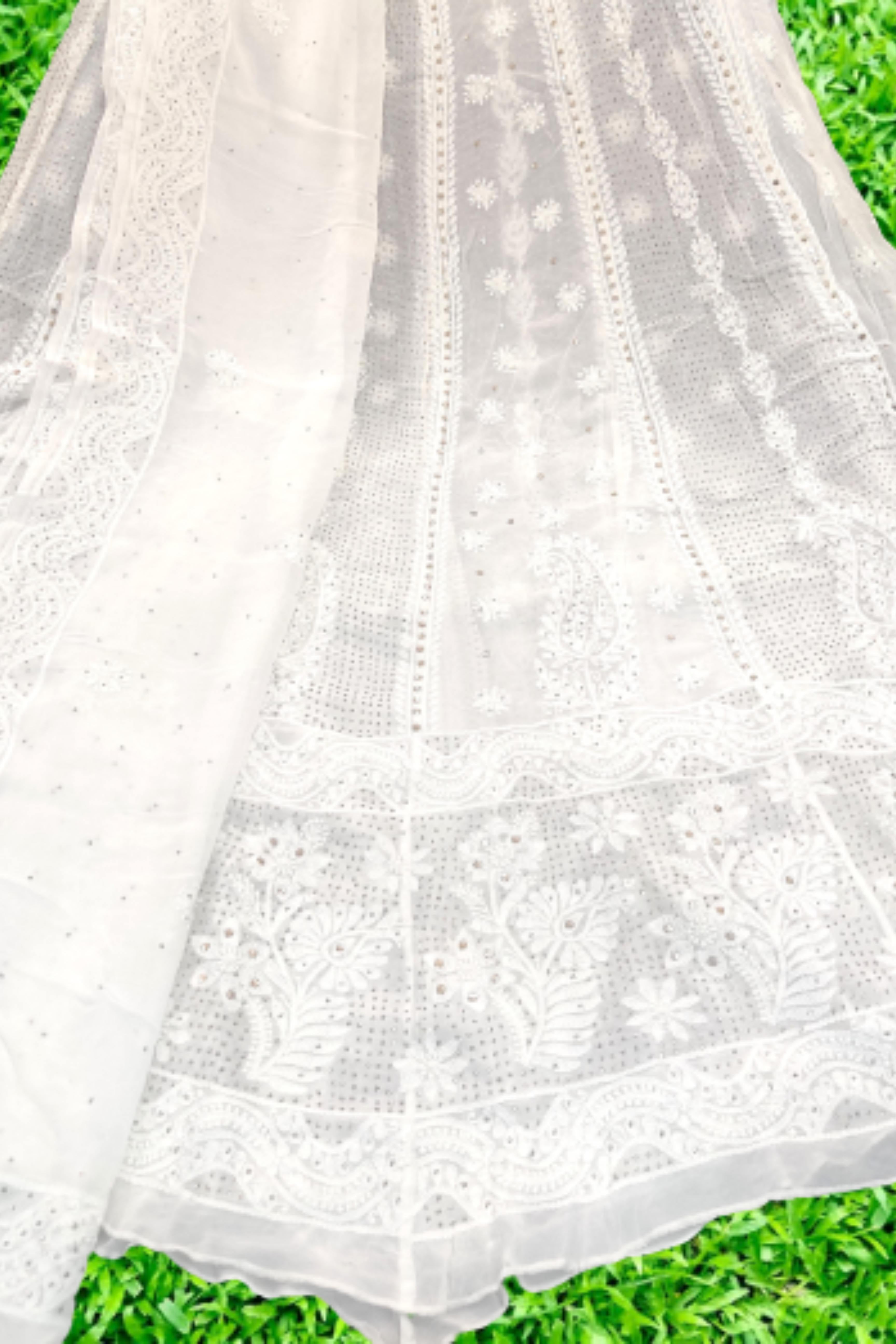 Lehenga - Pure Georgette Dyeable
