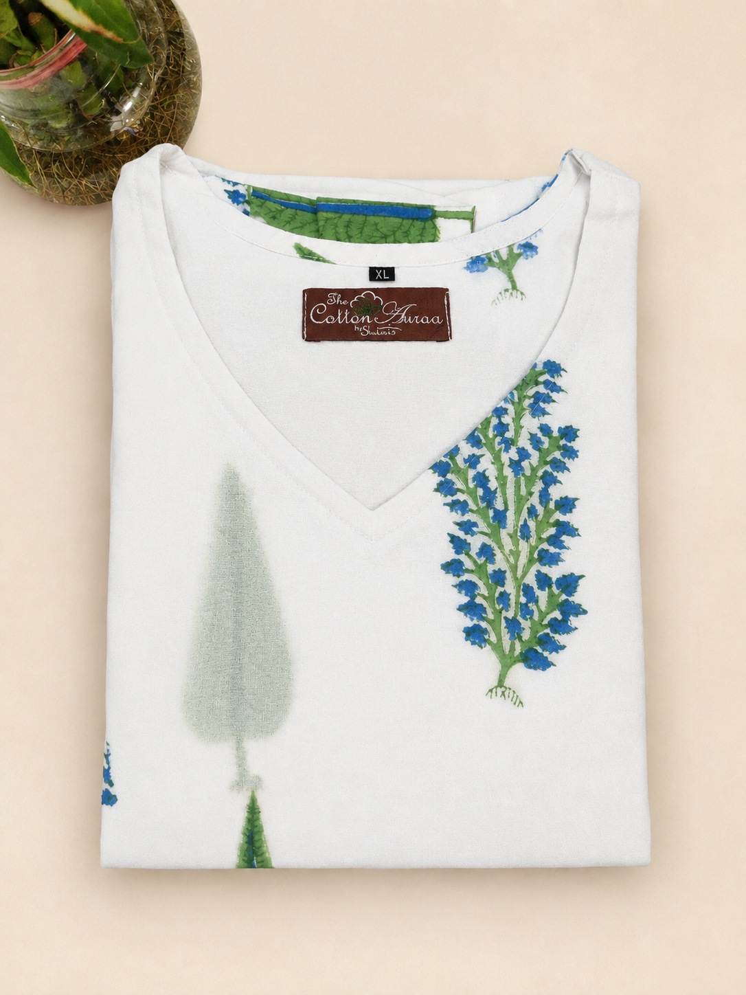 Pure Hand block Print Cotton One-Piece