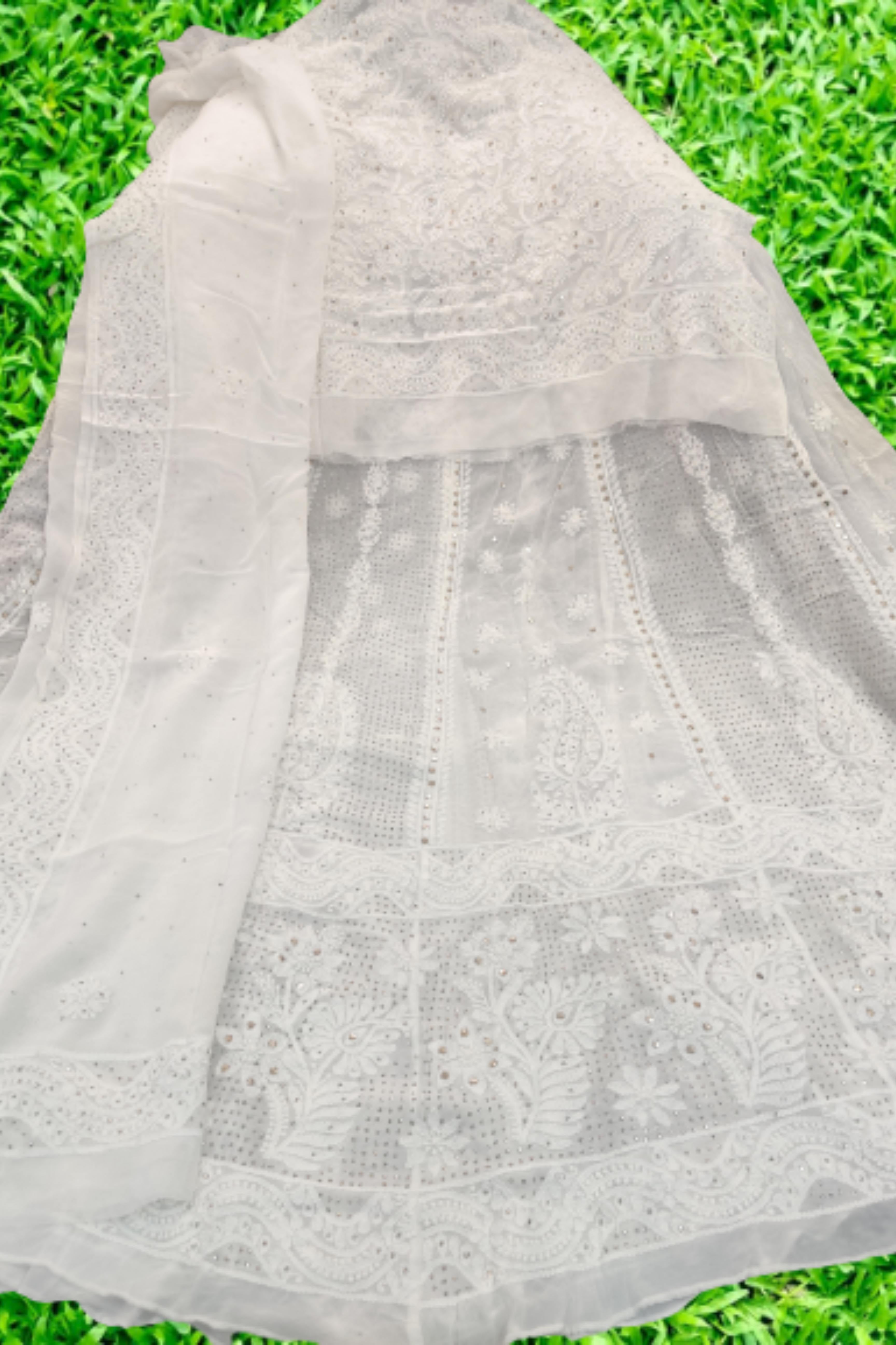 Lehenga - Pure Georgette Dyeable
