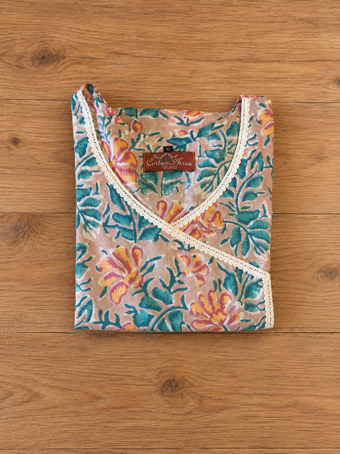 Pure Handblock Print Cotton Angarkha Short Kurti