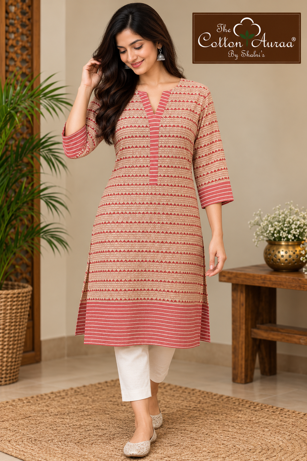 Pure Handblock Print Cotton Long Kurti