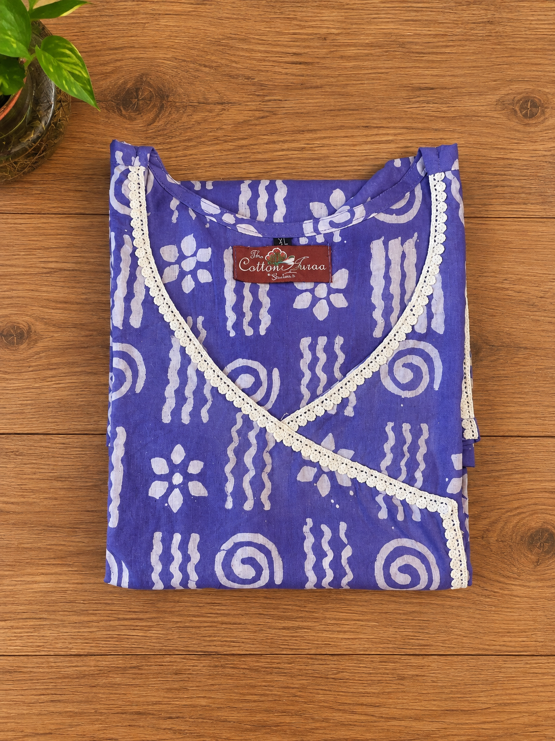 Pure Handblock Print Cotton Angarkha Short Kurti
