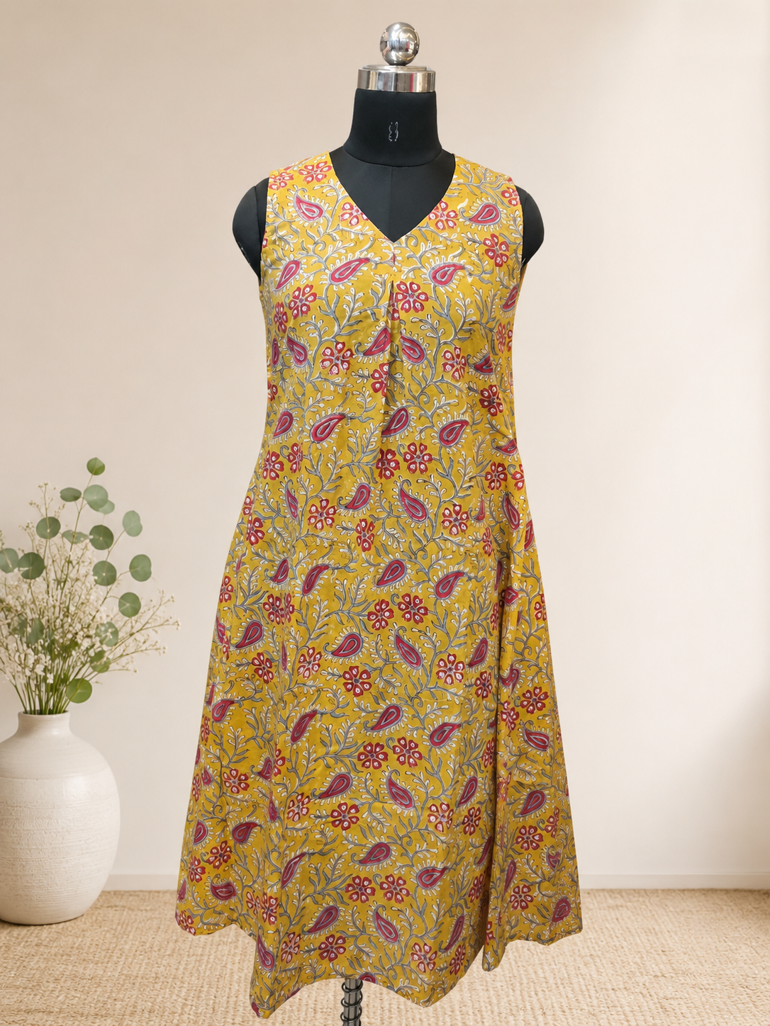Pure Hand block Print Cotton One-Piece