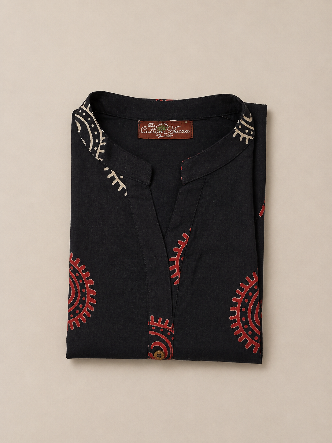 Pure Dabu OM print Hand block One-Piece