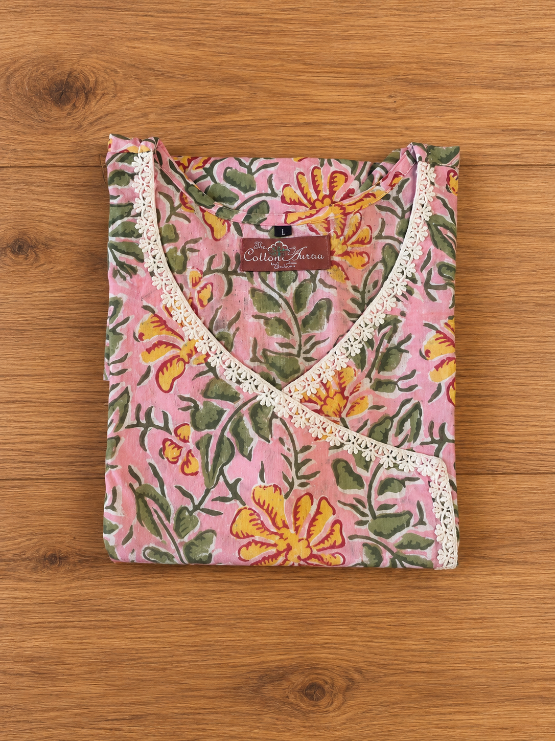 Pure Handblock Print Cotton Angarkha Short Kurti