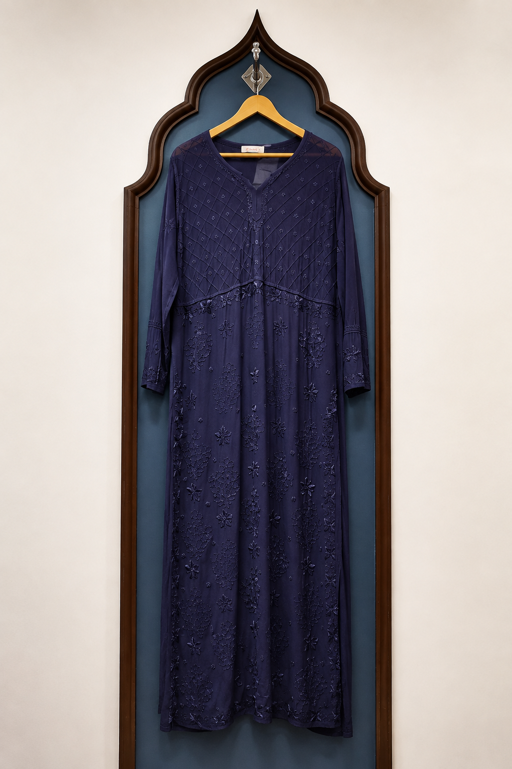 Pure Viscose Kurti with Resham Chikankari