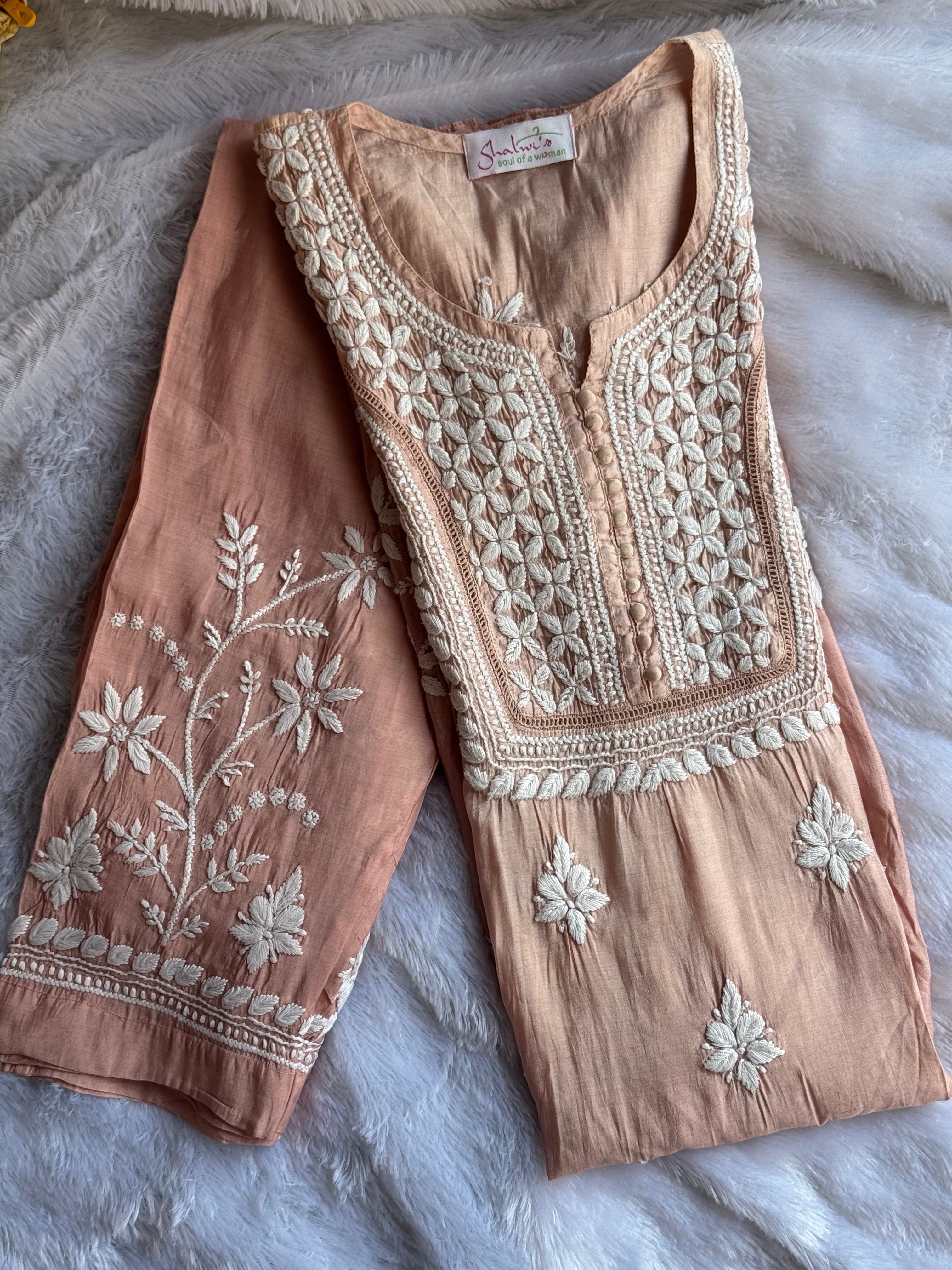 Inaayat - Chanderi Coord Sets - Beige