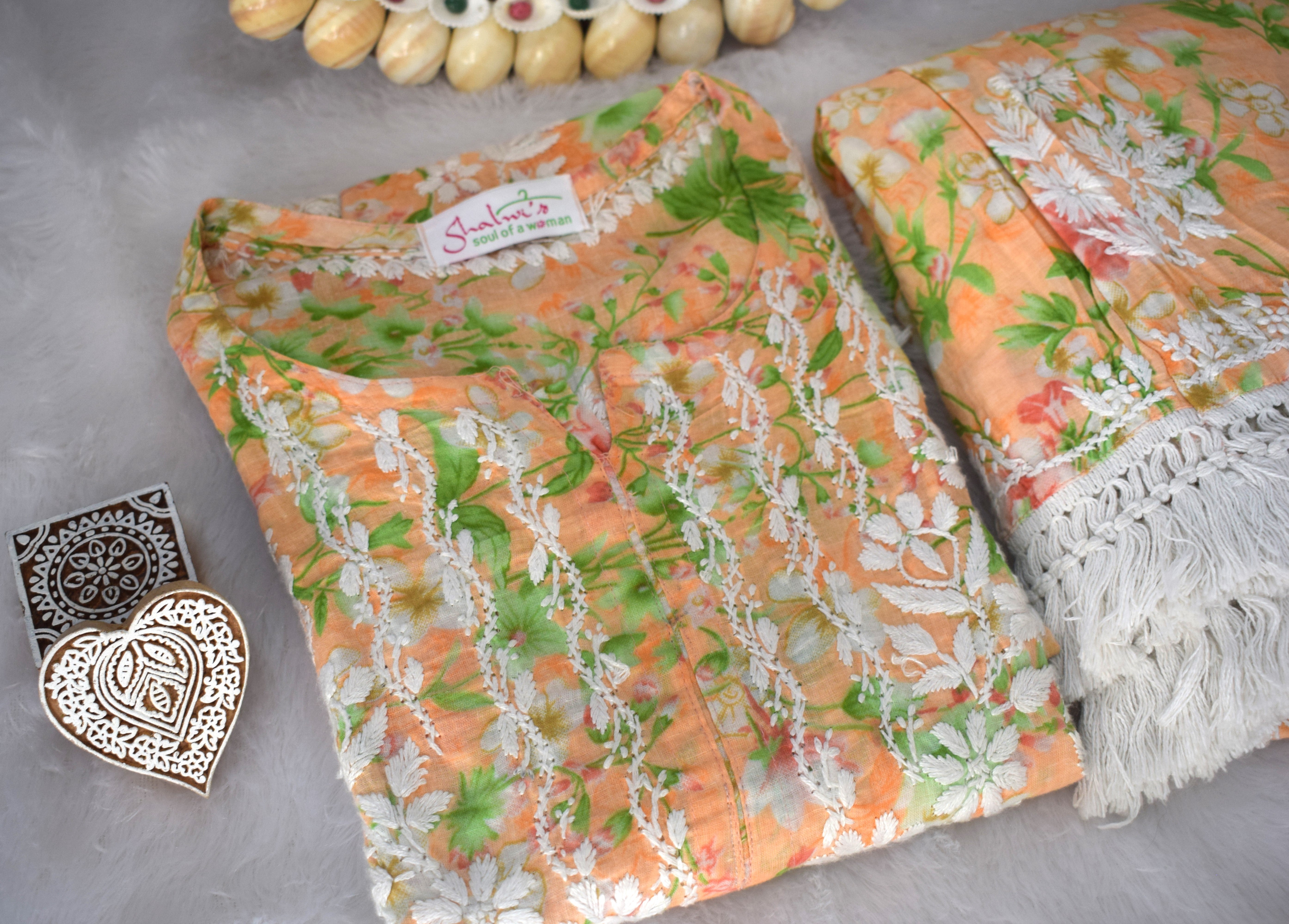 Premium Mulmul Gharara Set