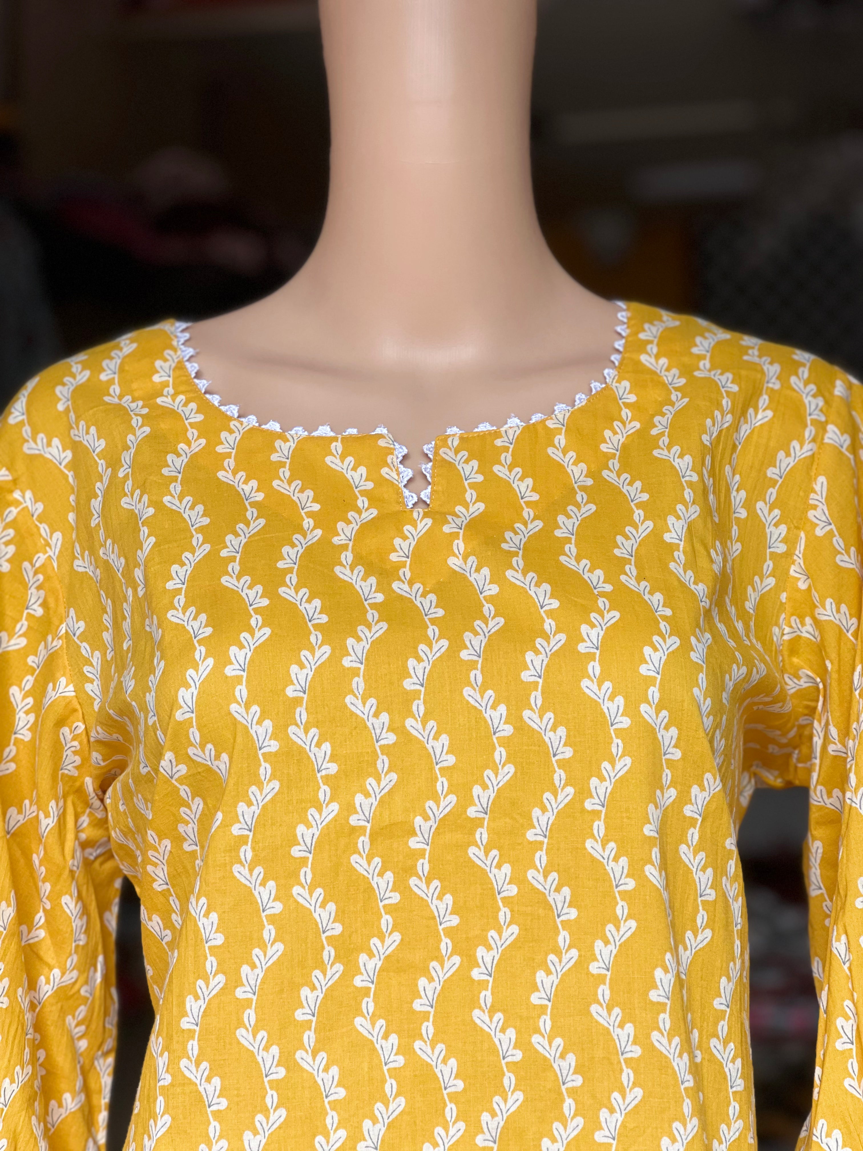 Balloon Sleeve Cotton Top