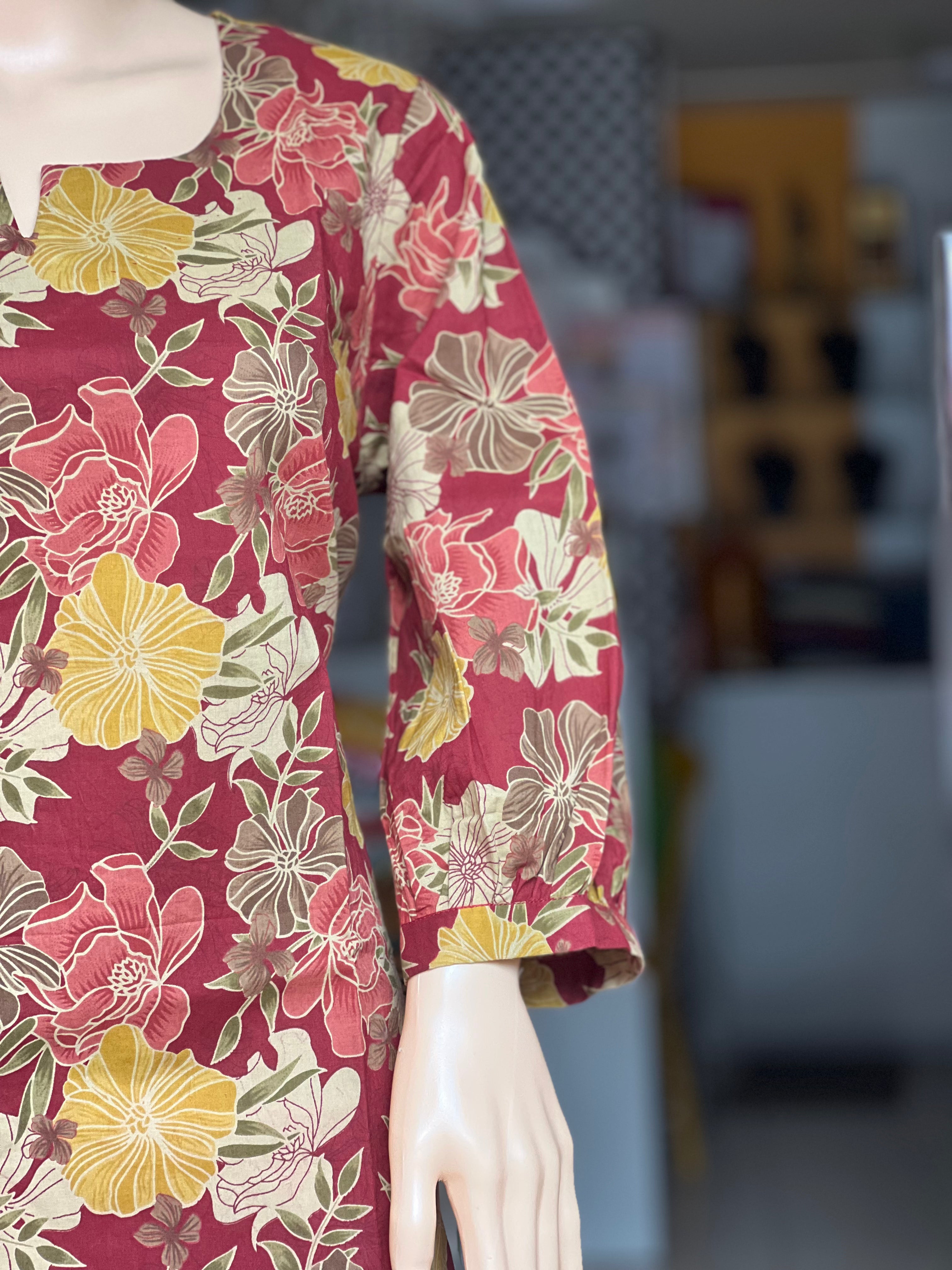 Balloon Sleeve Cotton Top