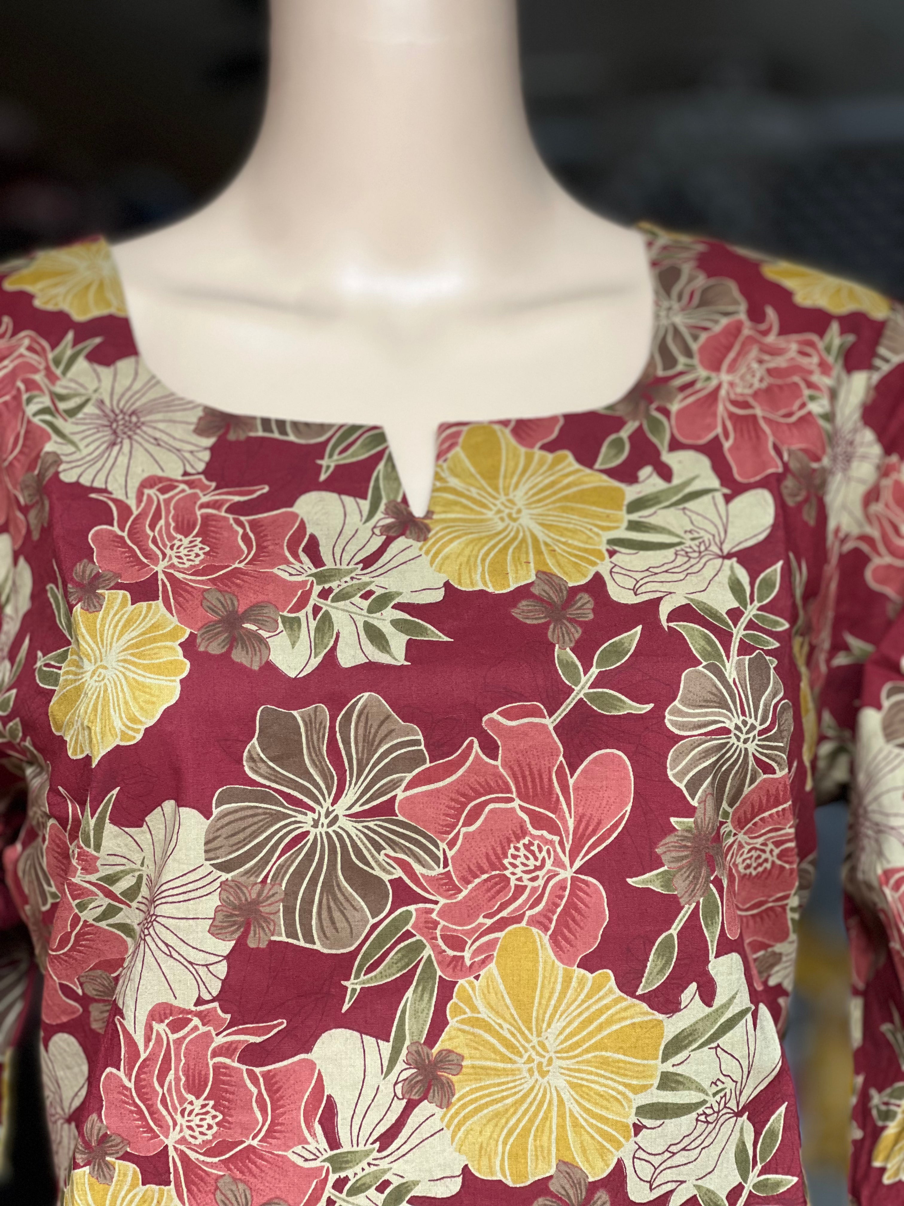 Balloon Sleeve Cotton Top