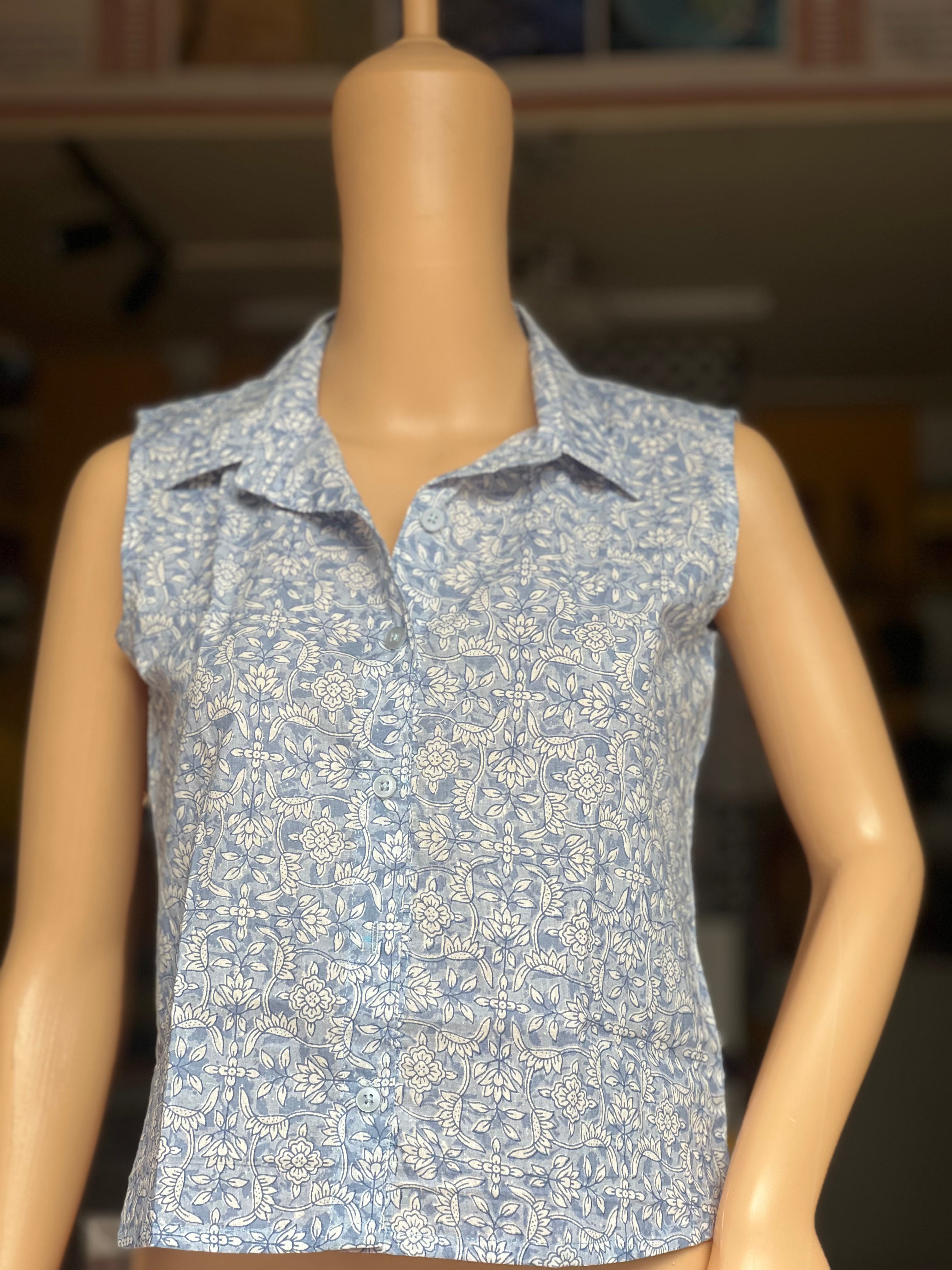 Casual Printed Sleeveless Shirt