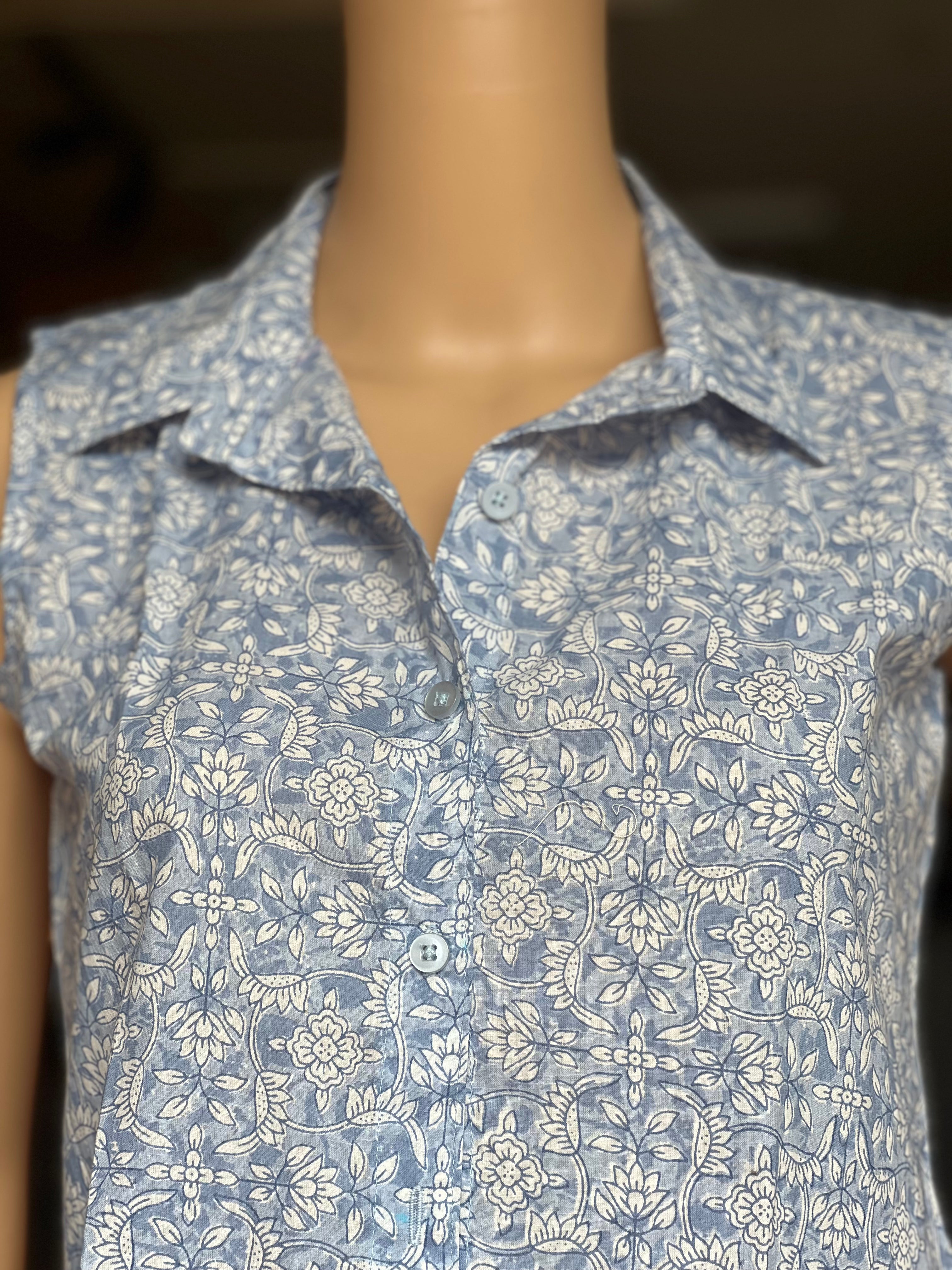 Casual Printed Sleeveless Shirt