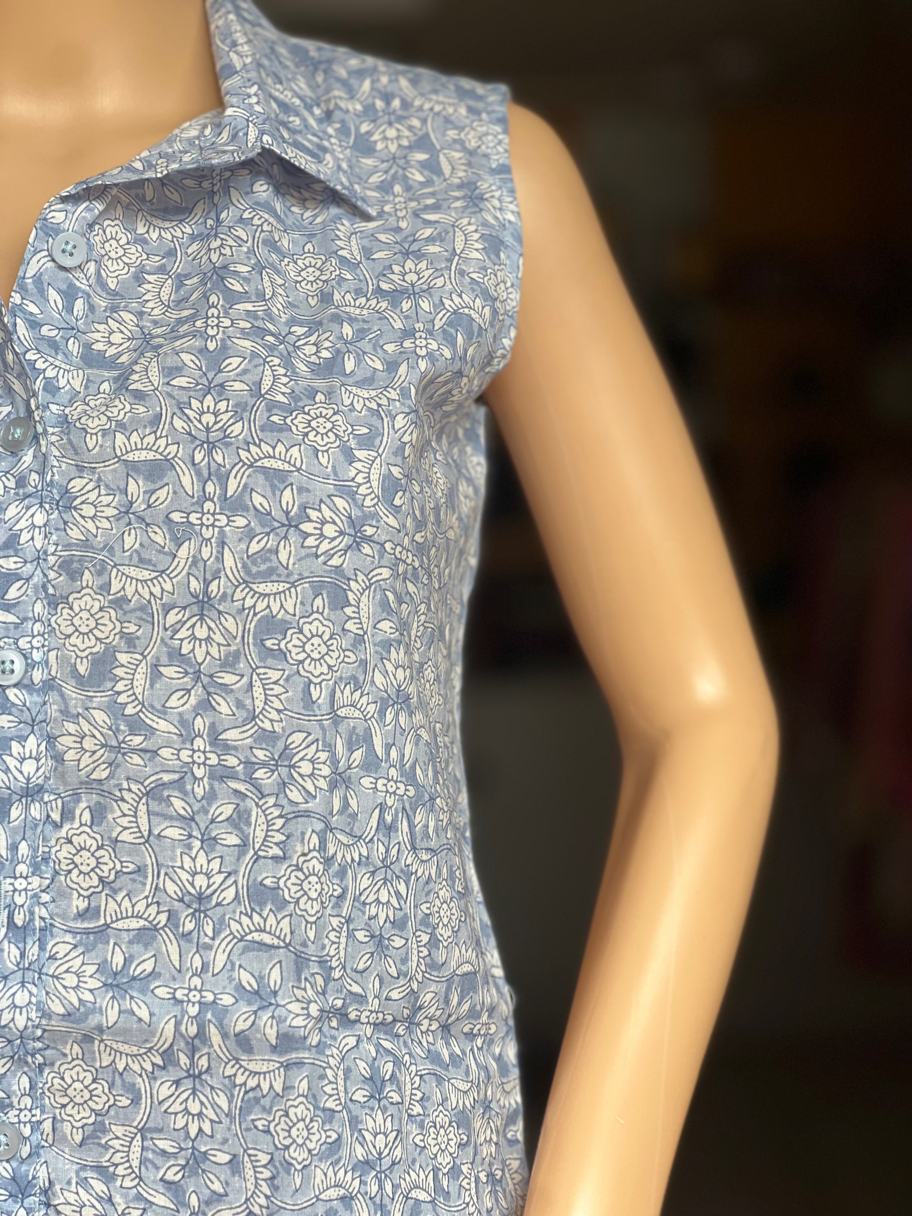 Casual Printed Sleeveless Shirt