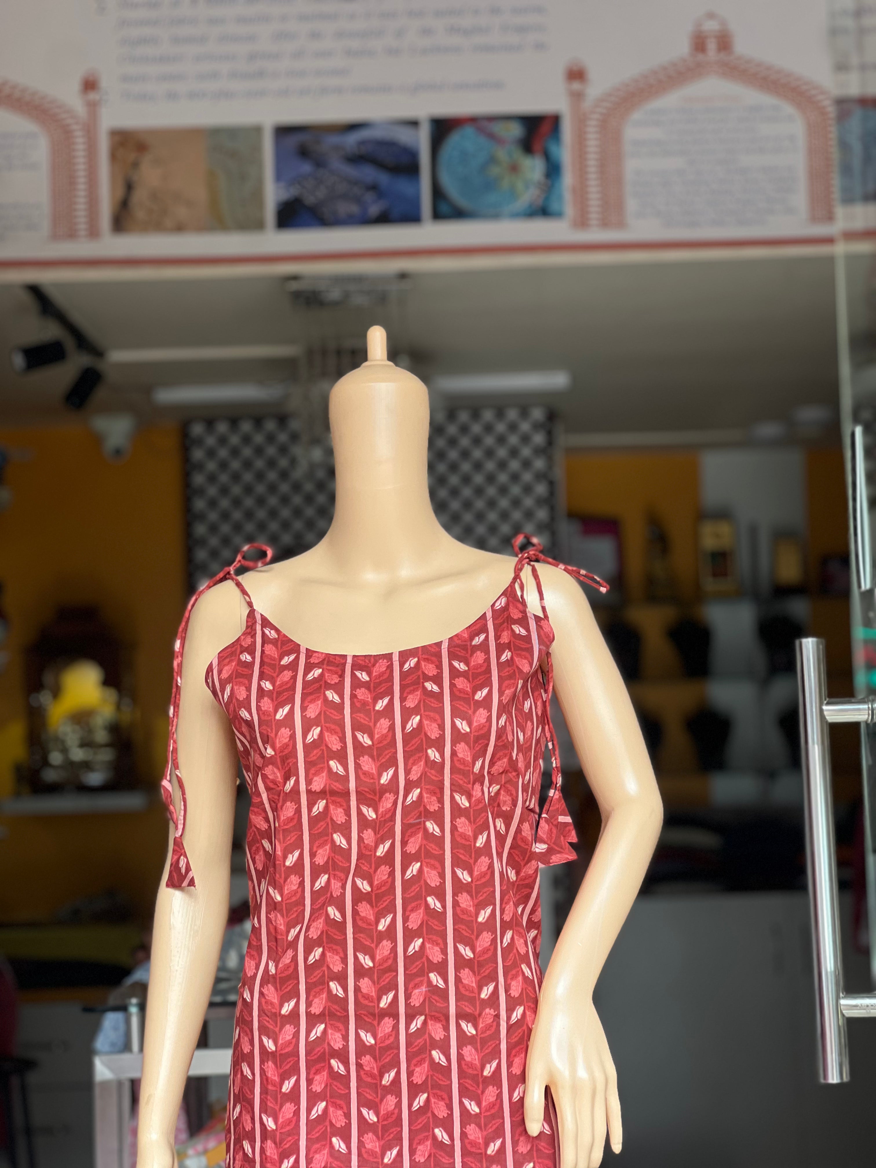 Cotton Noodle Strip Top