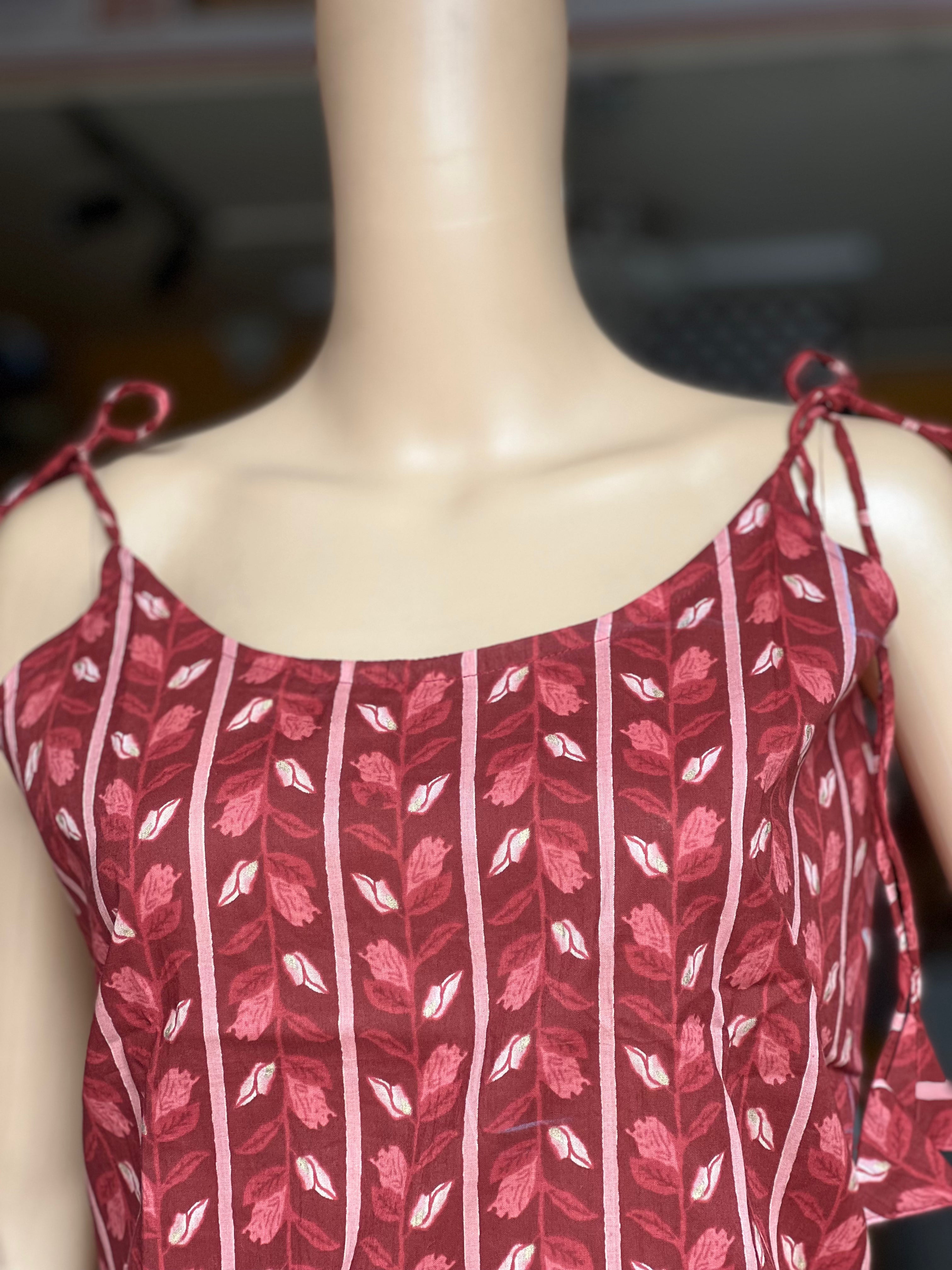 Cotton Noodle Strip Top