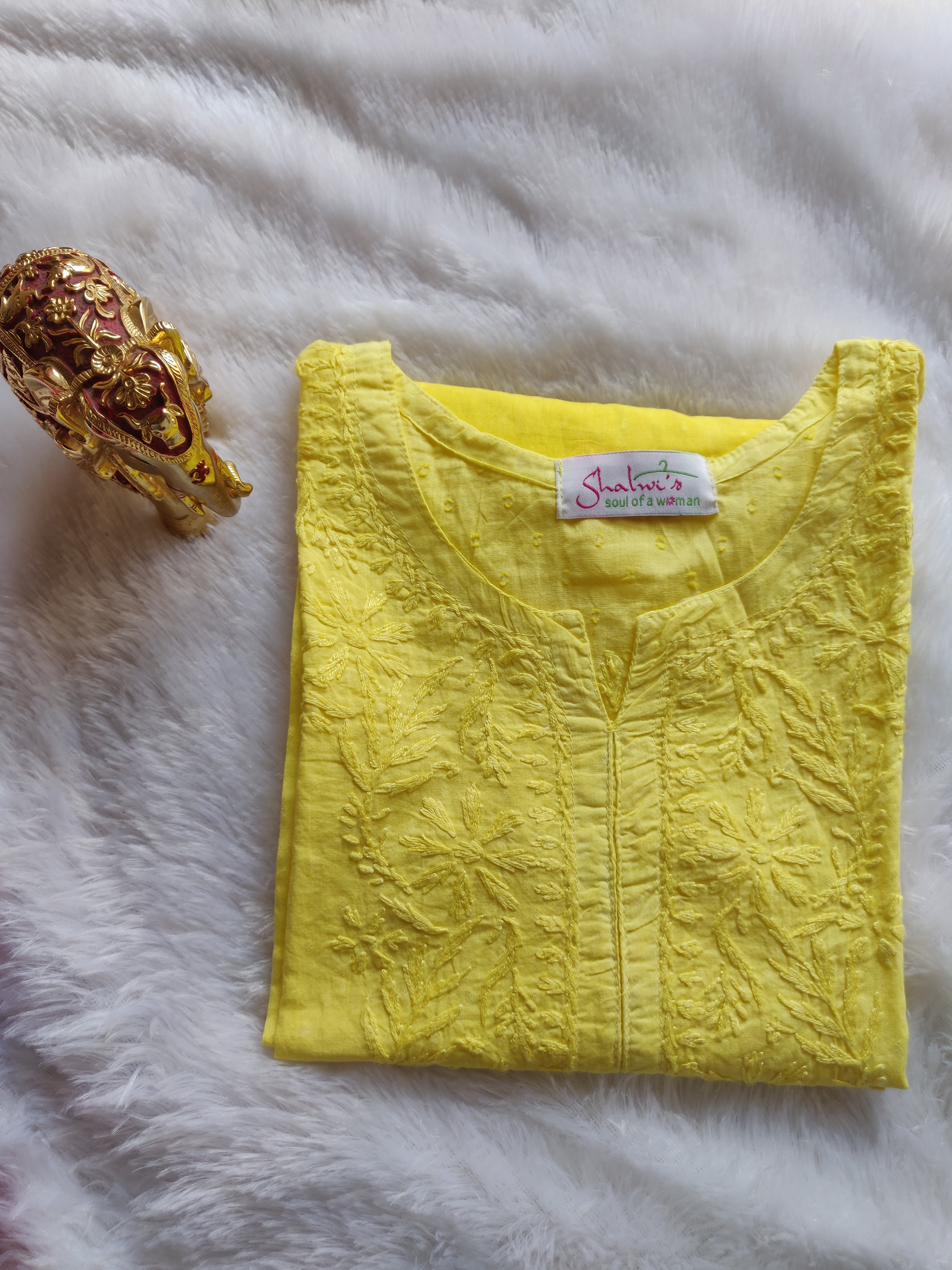 Dobby Cotton Short Kurtis