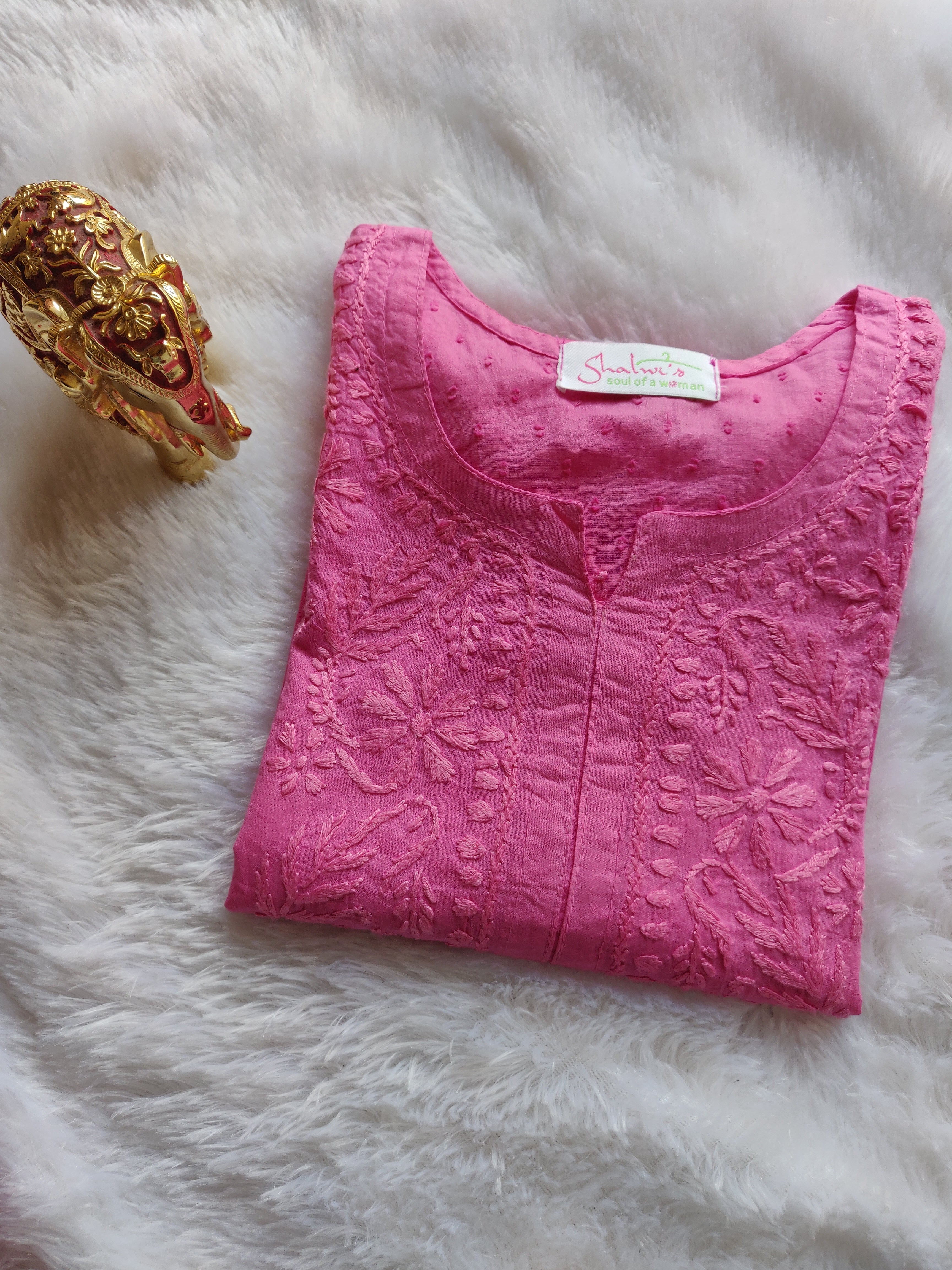 Dobby Cotton Short Kurtis