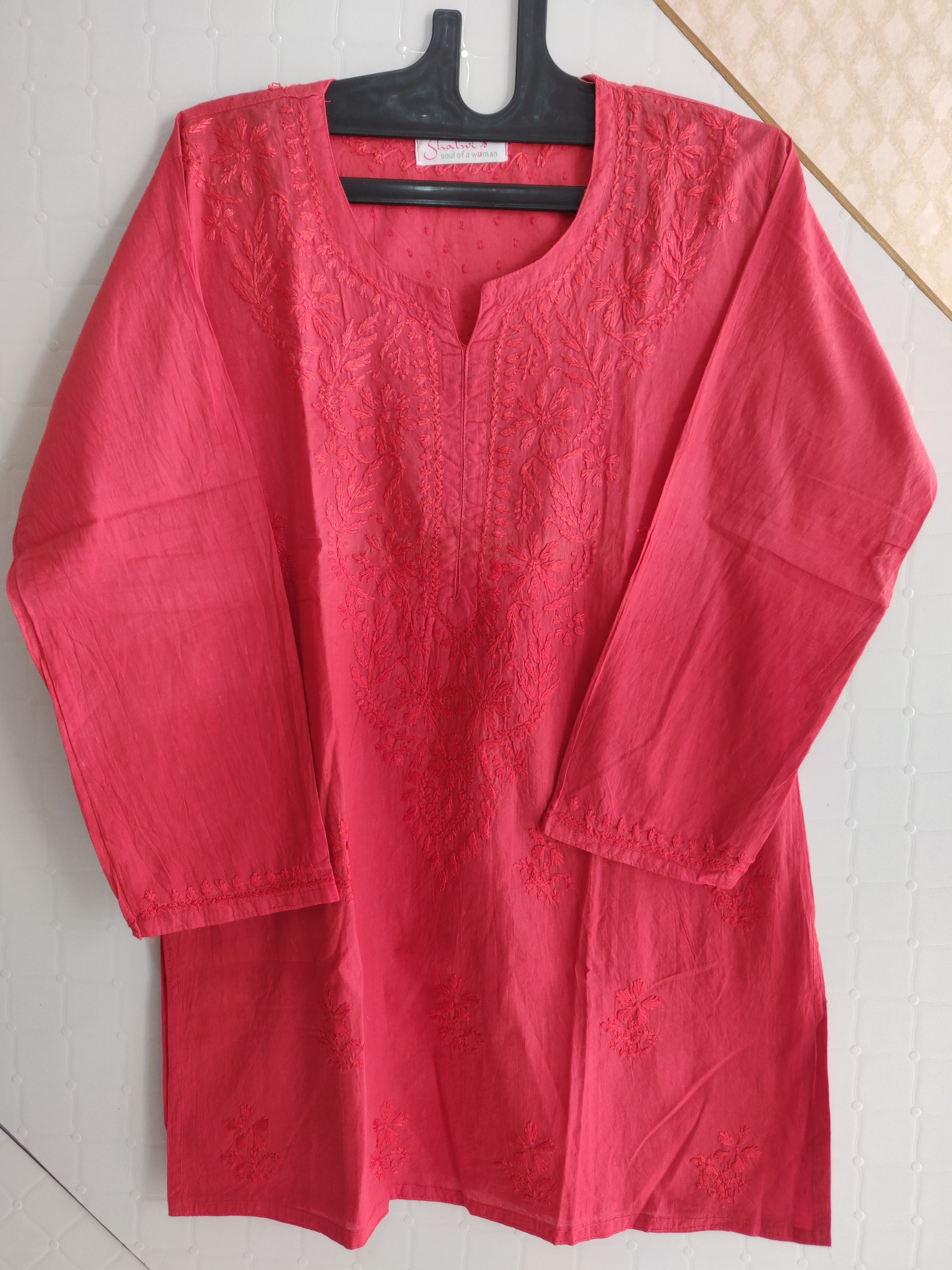 Dobby Cotton Short Kurtis