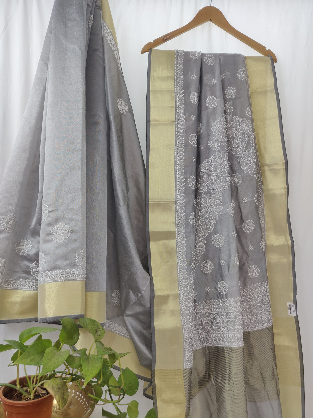 Tehzeeb - Chikankari Chanderi Saree