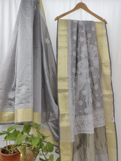 Tehzeeb - Chikankari Chanderi Saree