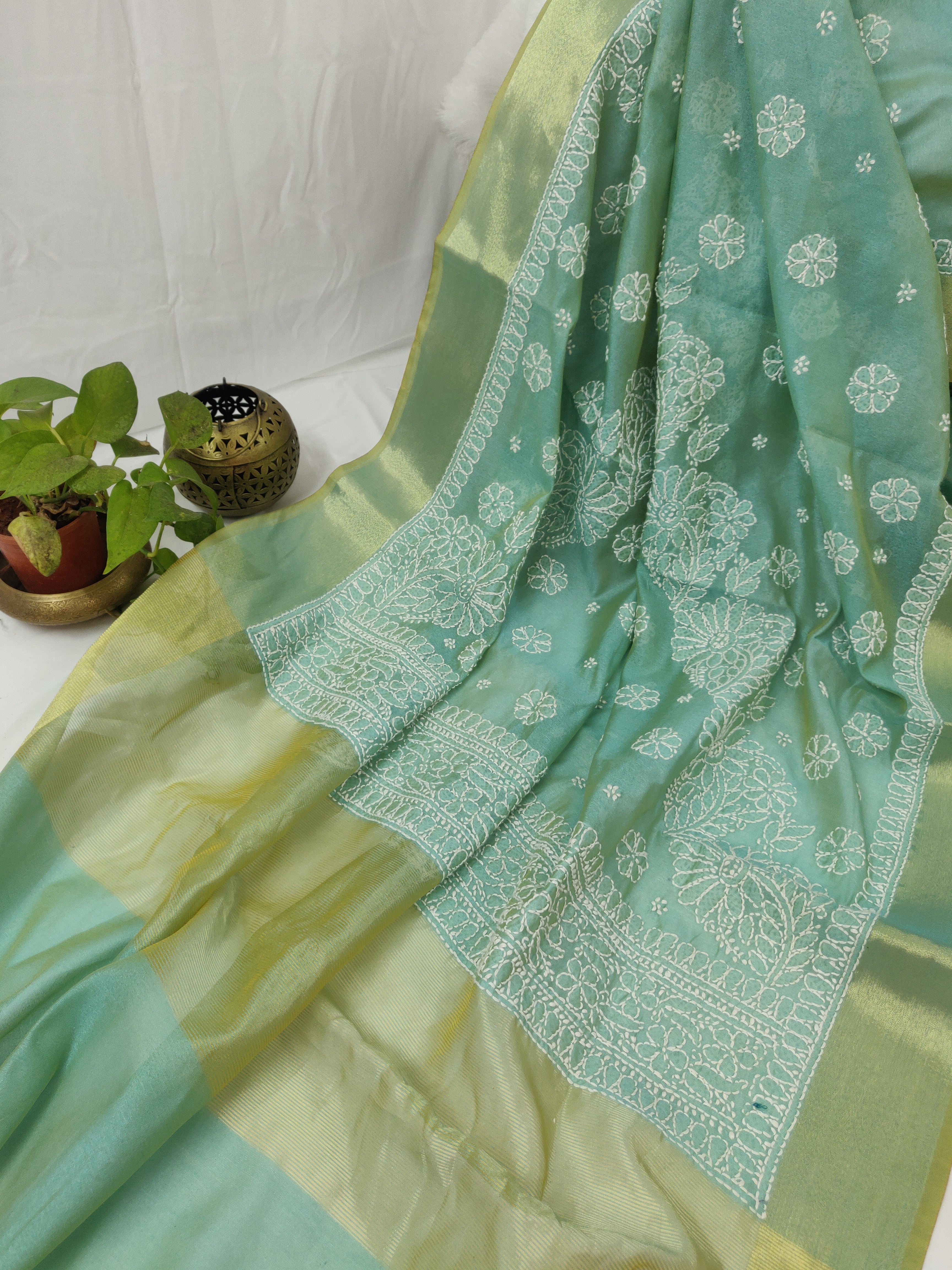 Tehzeeb - Chikankari Chanderi Saree