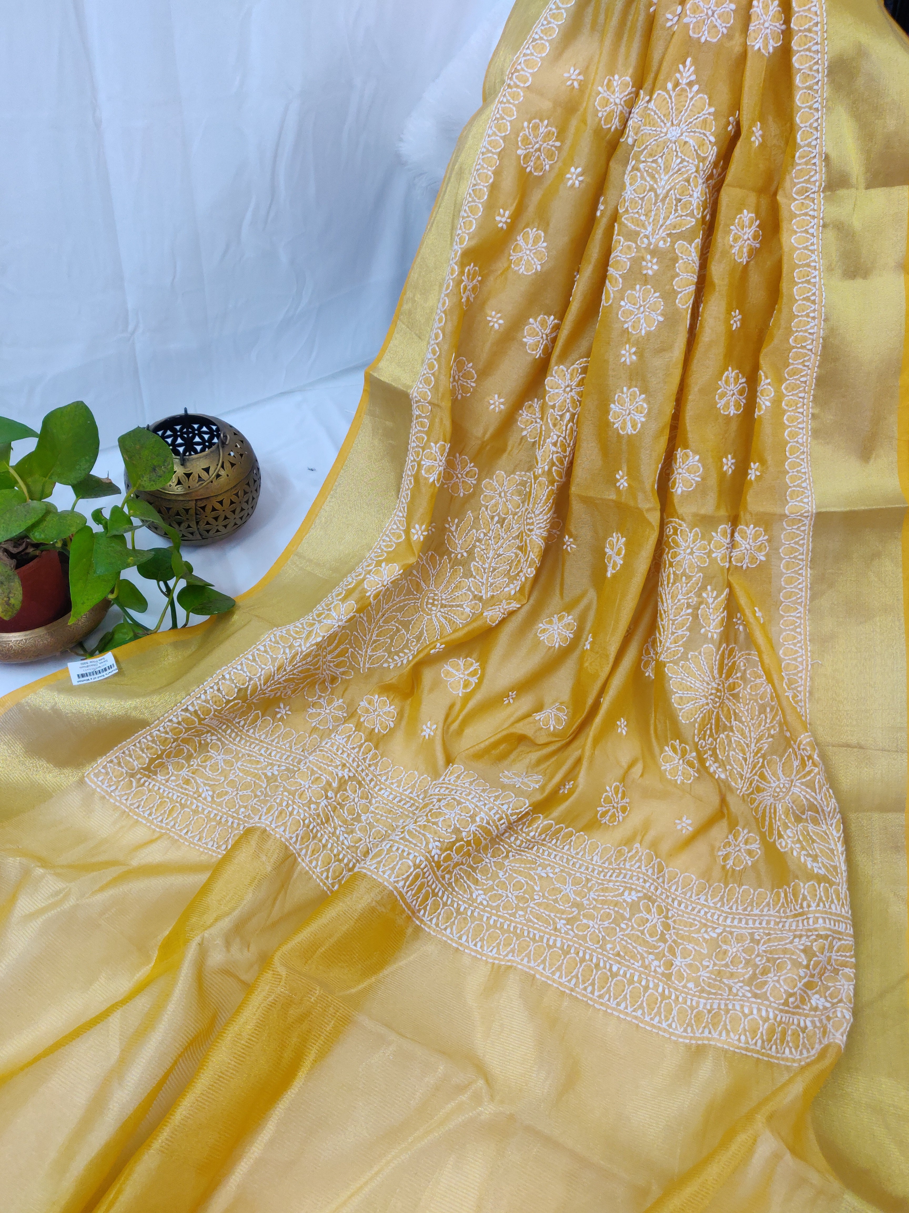 Tehzeeb - Chikankari Chanderi Saree