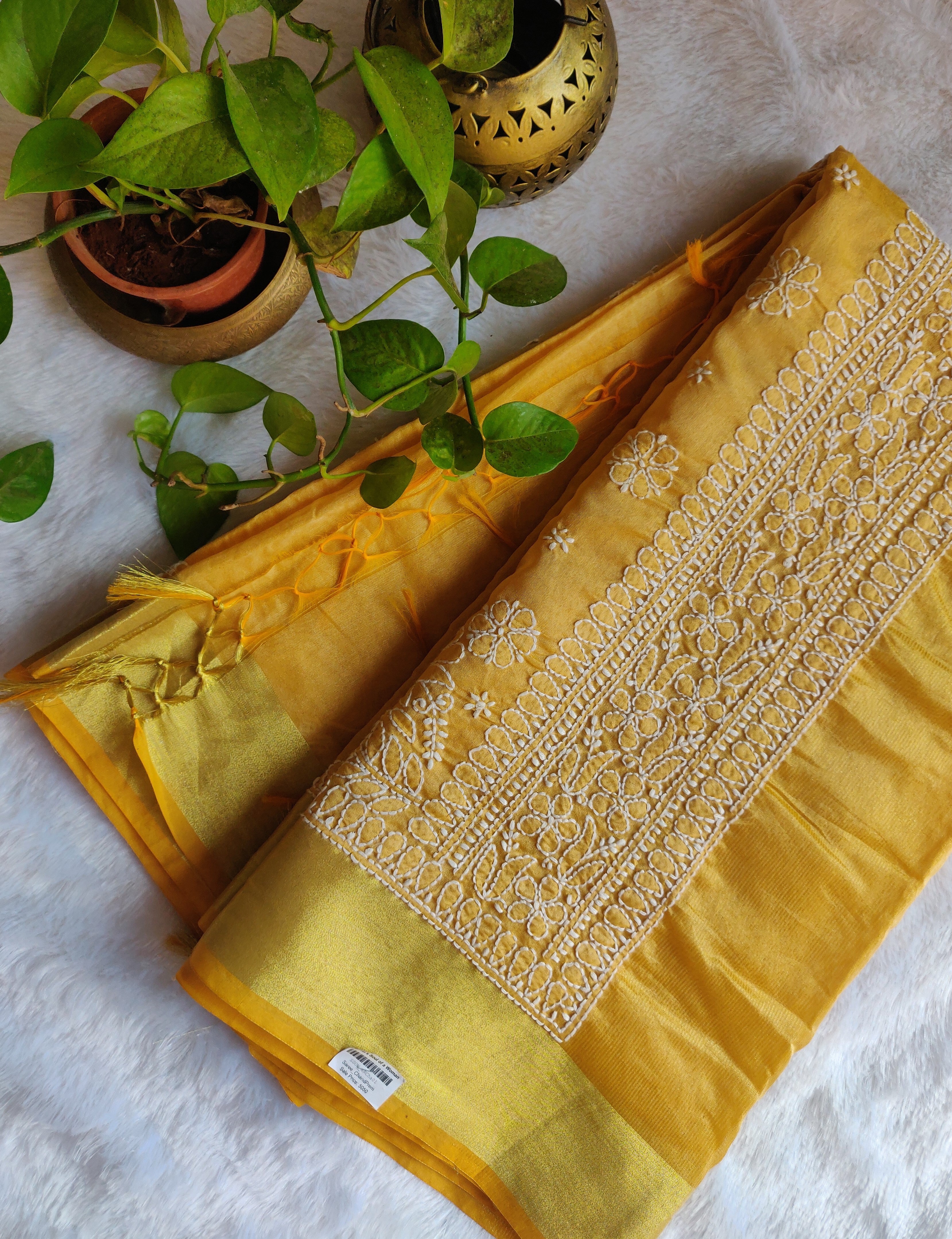 Tehzeeb - Chikankari Chanderi Saree