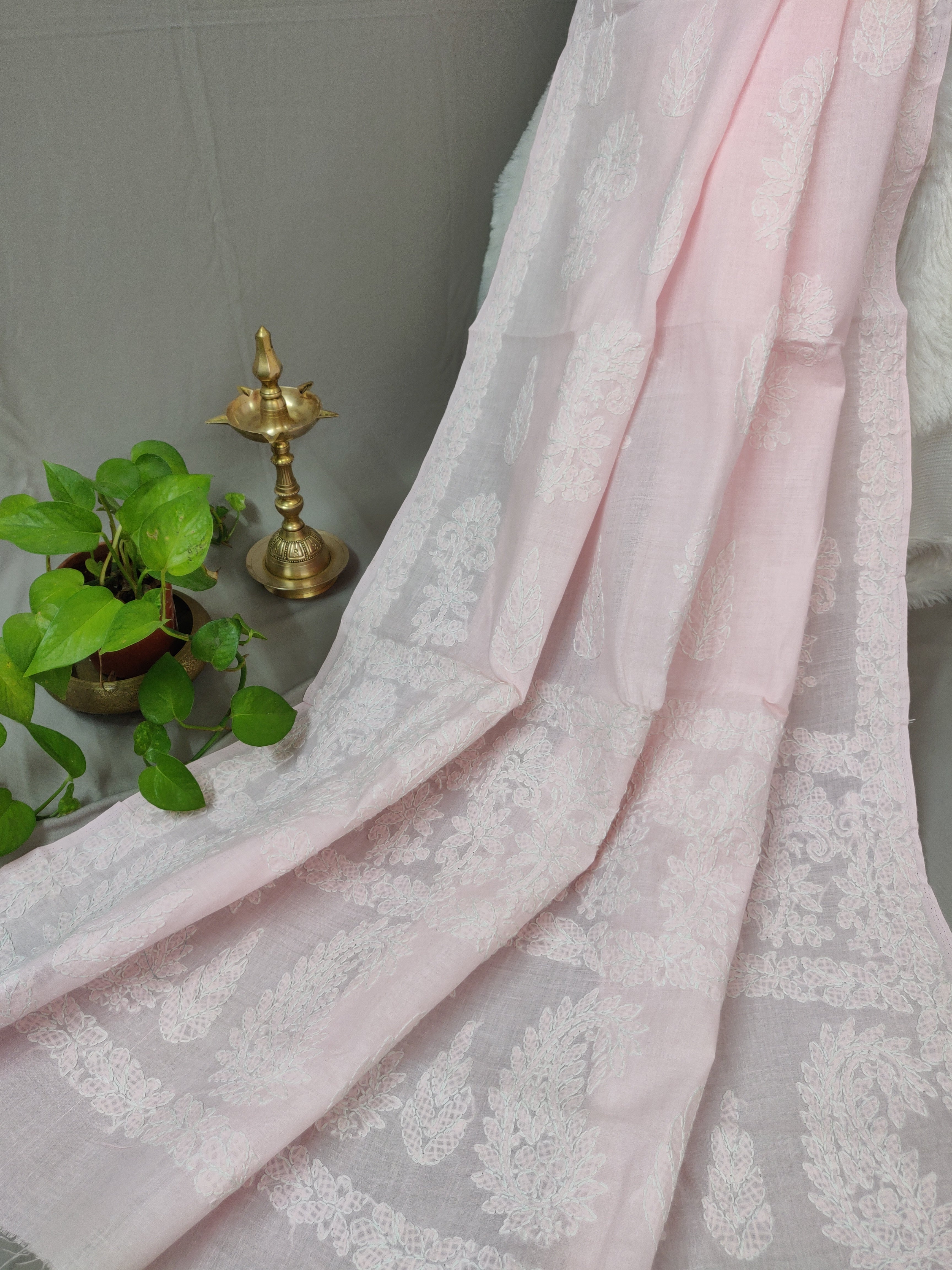 Tehzeeb - Chikankari Cotton Saree