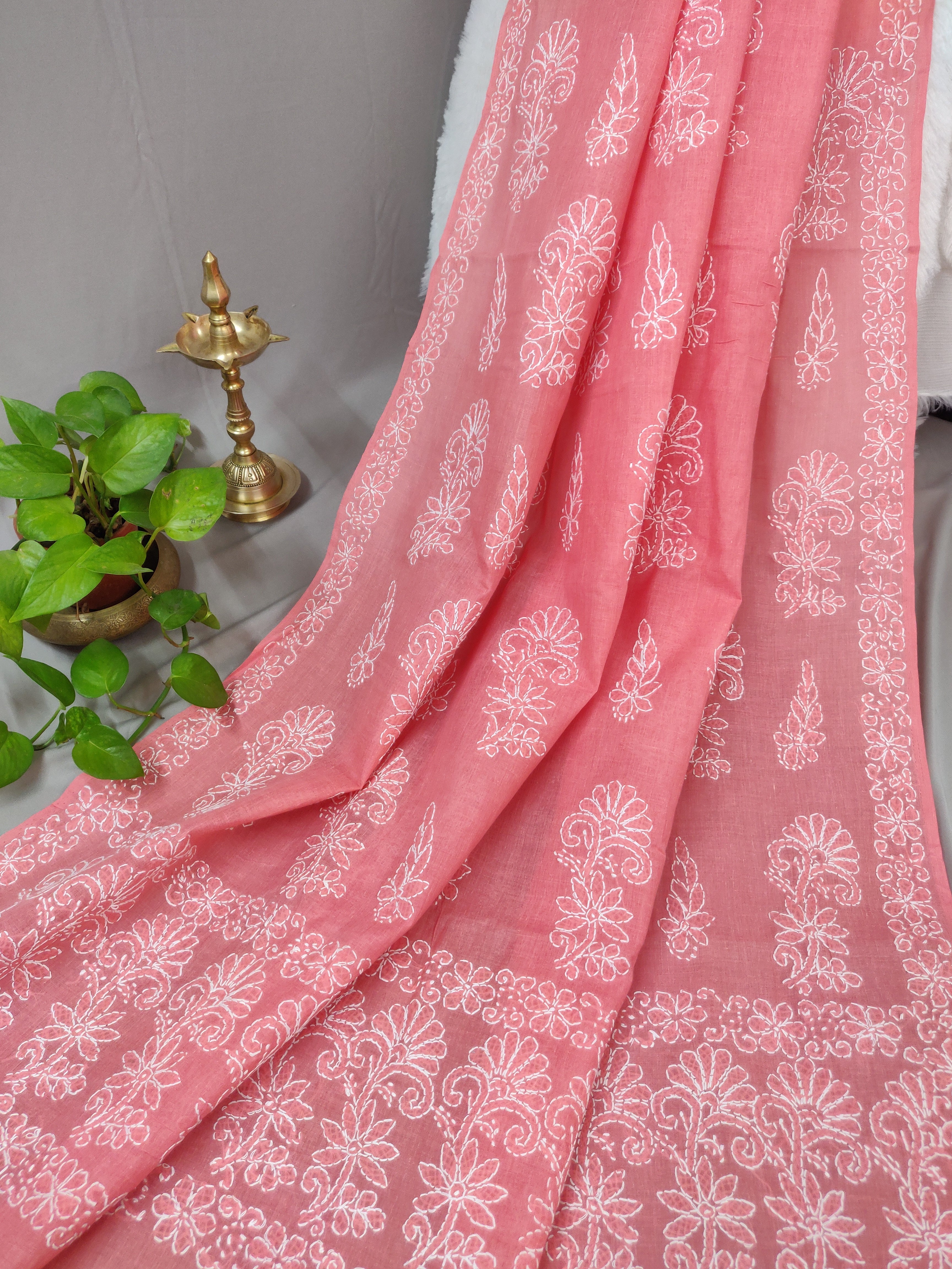 Tehzeeb - Chikankari Cotton Saree