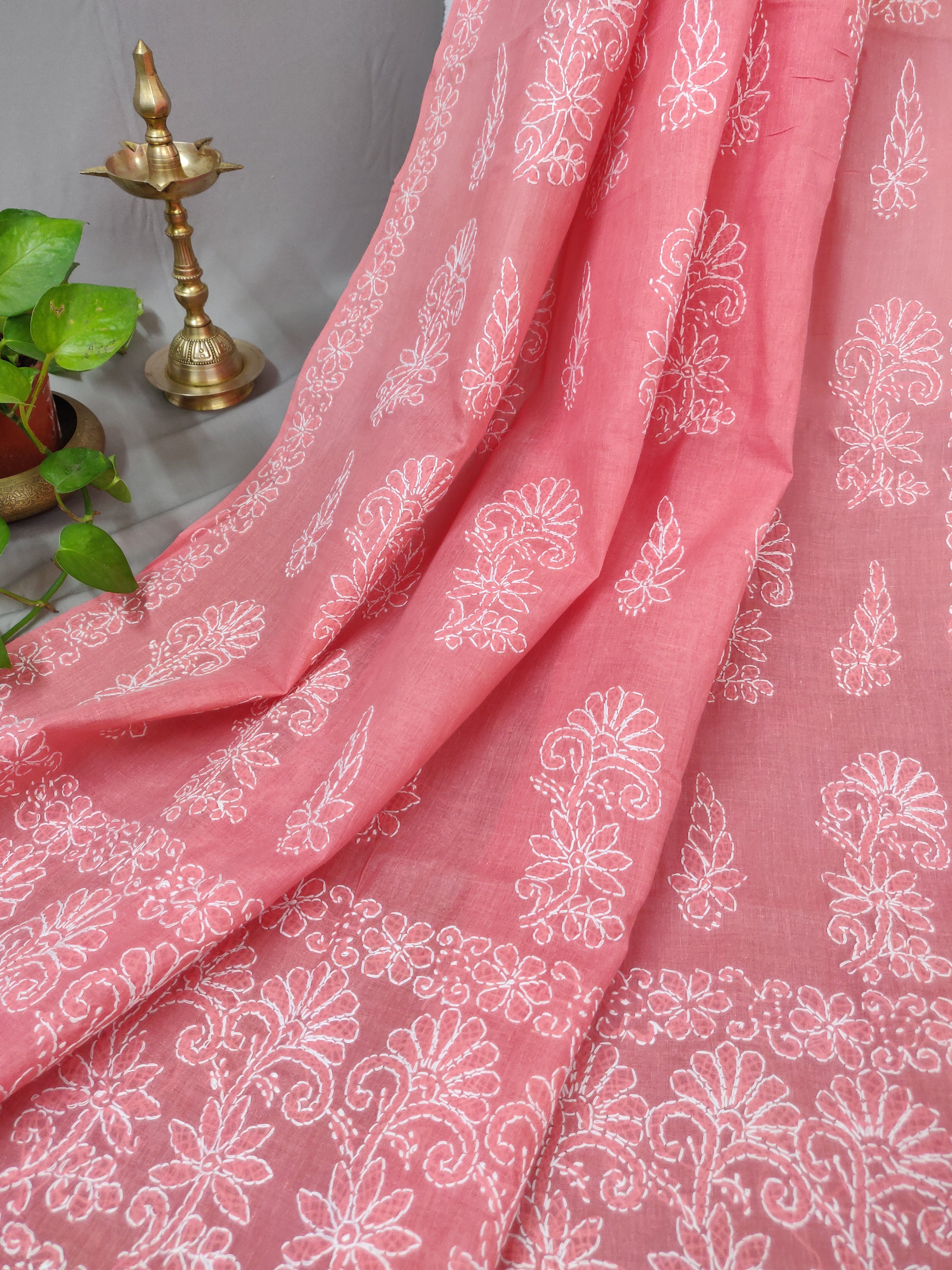 Tehzeeb - Chikankari Cotton Saree