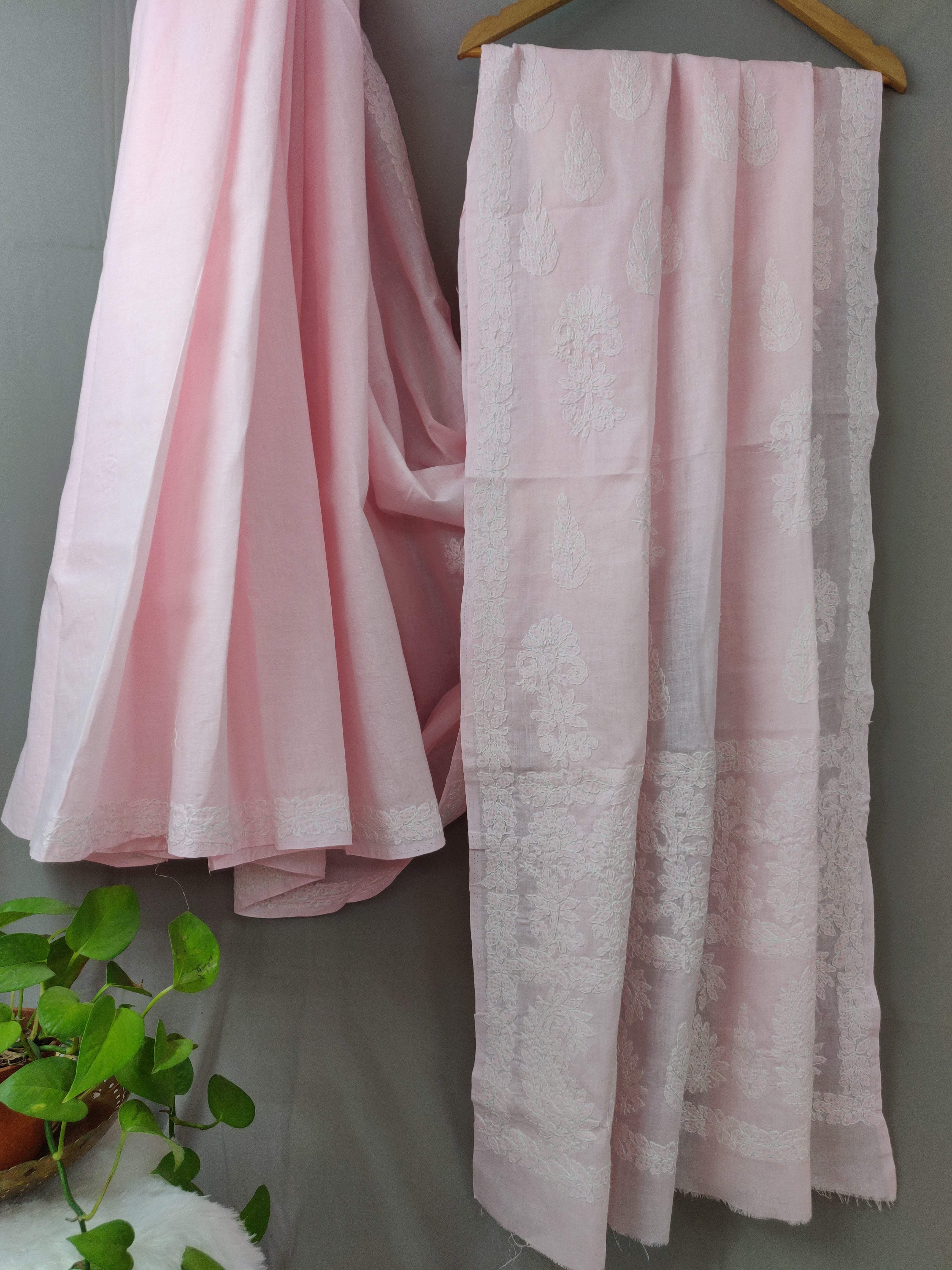 Tehzeeb - Chikankari Cotton Saree