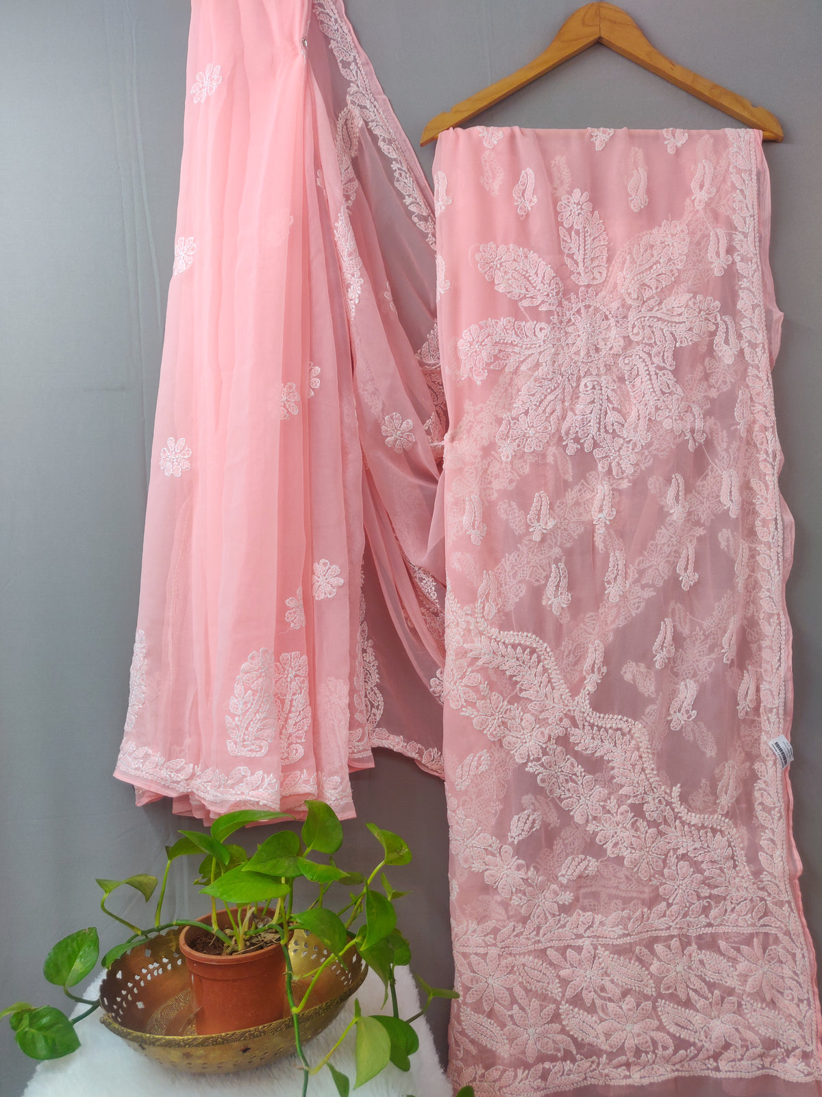 Chhaya - Chikankari Georgette Chhadi Sarees