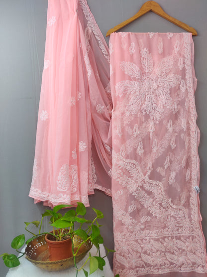 Chhaya - Chikankari Georgette Chhadi Sarees