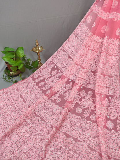 Nazaqat - Georgette Jaal work Sarees
