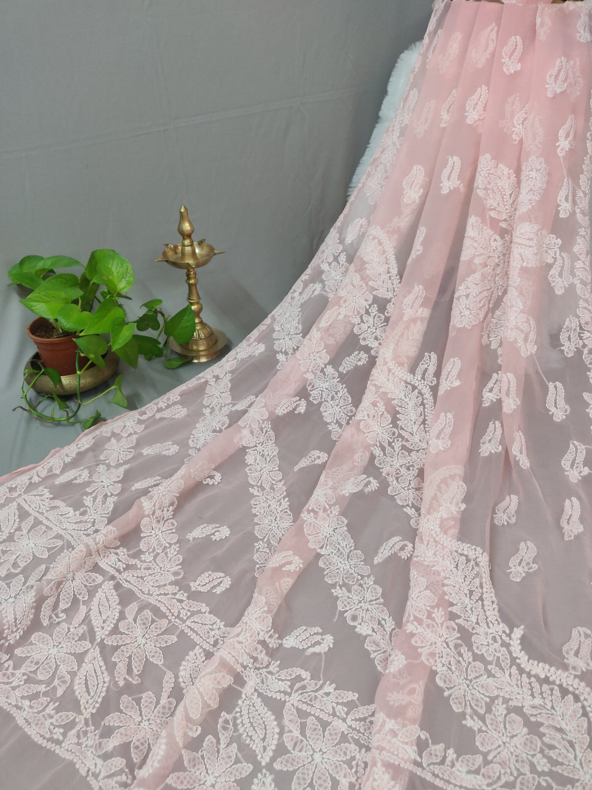 Chhaya - Chikankari Georgette Chhadi Sarees