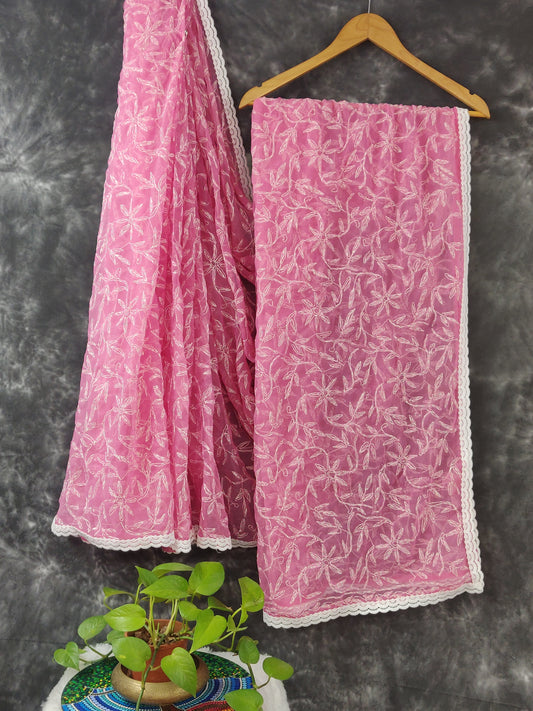 Shehnaaz - Georgette all Over Tepchi Sarees