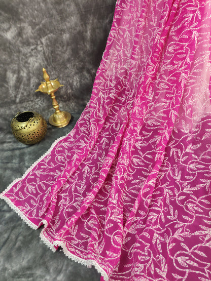 Shehnaaz - Georgette All Over Tepchi Sarees