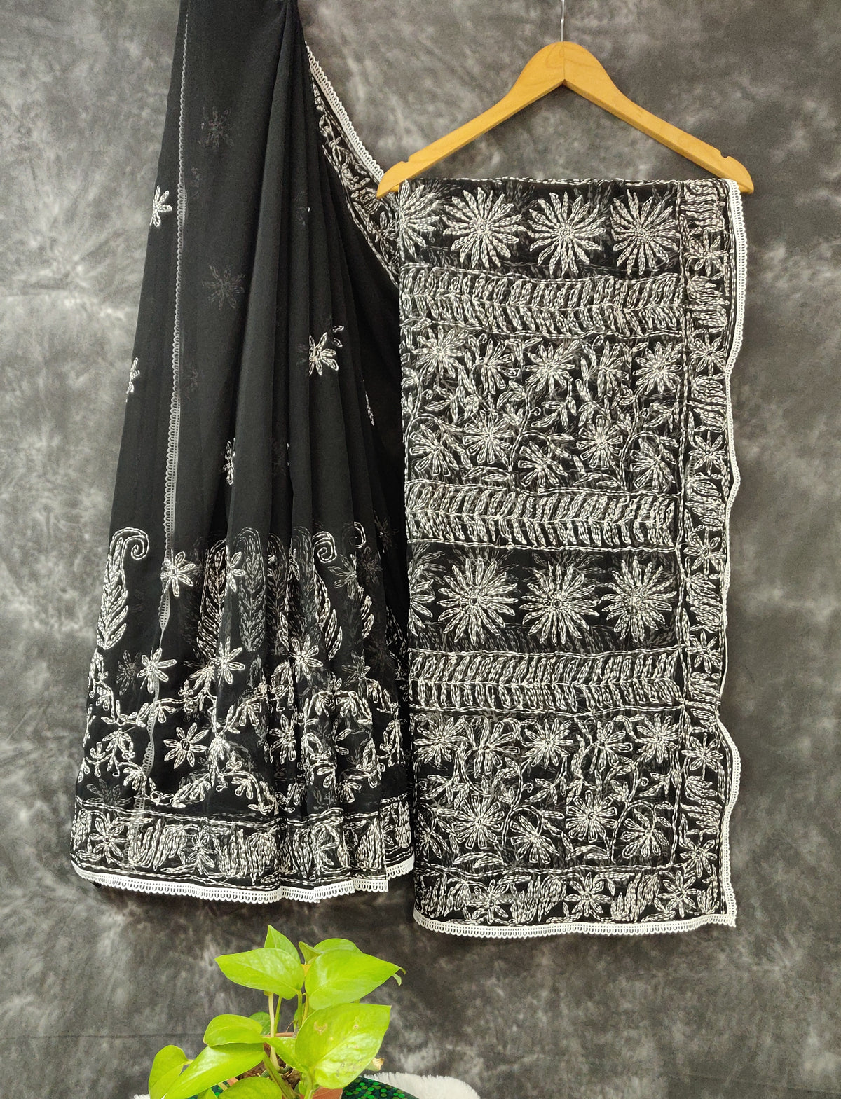 Shehnaaz - Georgette Skirt Border Tepchi Sarees