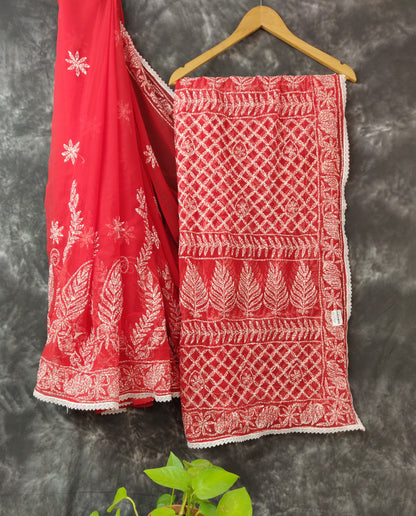 Shehnaaz - Georgette Skirt Border Tepchi Sarees