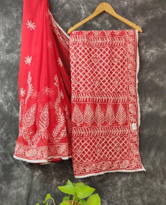 Shehnaaz - Georgette Skirt Border Tepchi Sarees