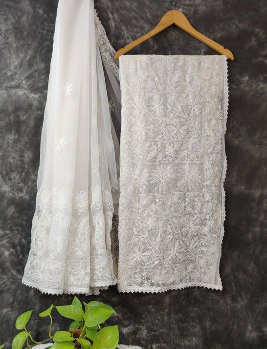Shehnaaz - Georgette Skirt Border Tepchi Sarees