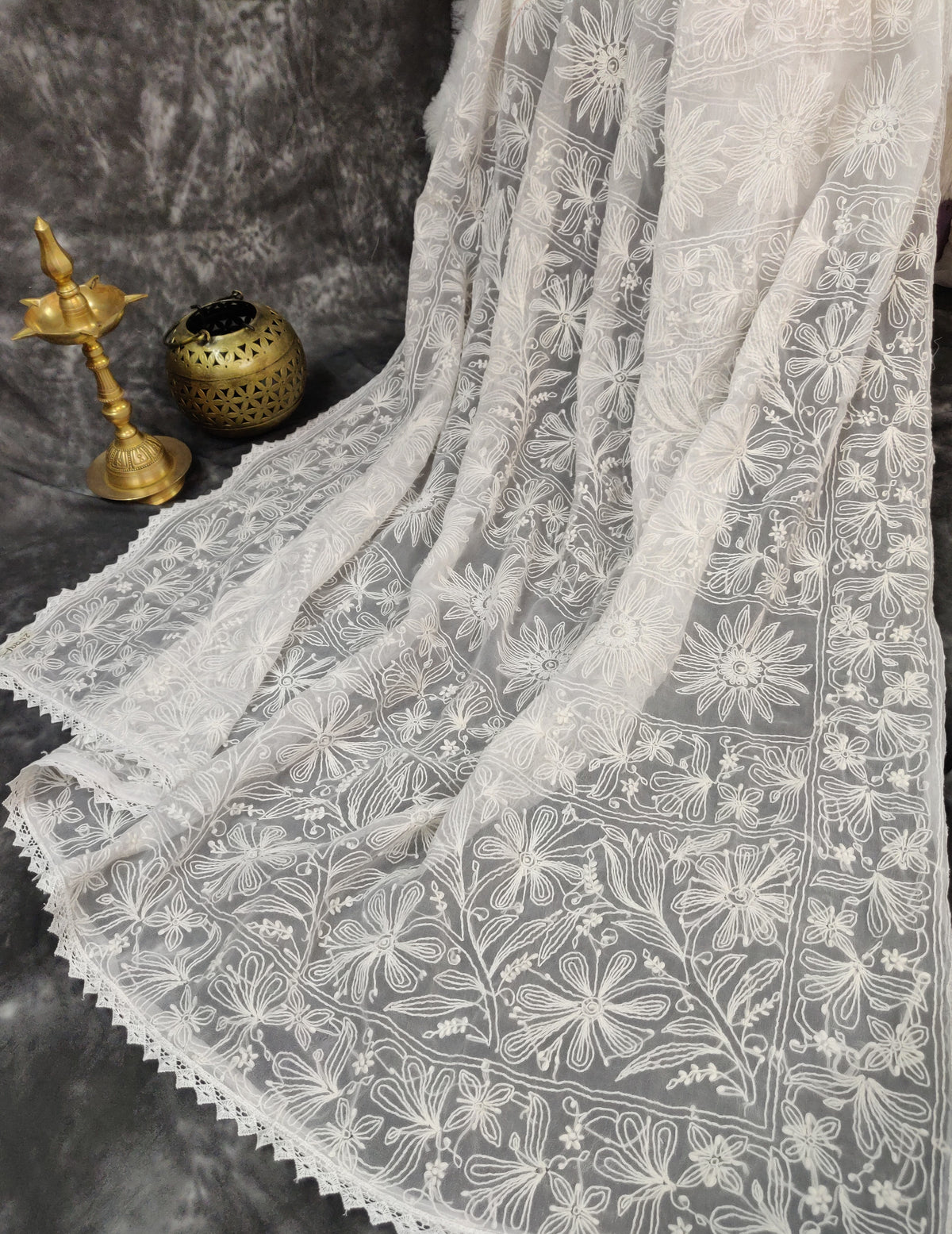 Shehnaaz - Georgette Skirt Border Tepchi Sarees