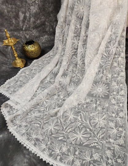 Shehnaaz - Georgette Skirt Border Tepchi Sarees