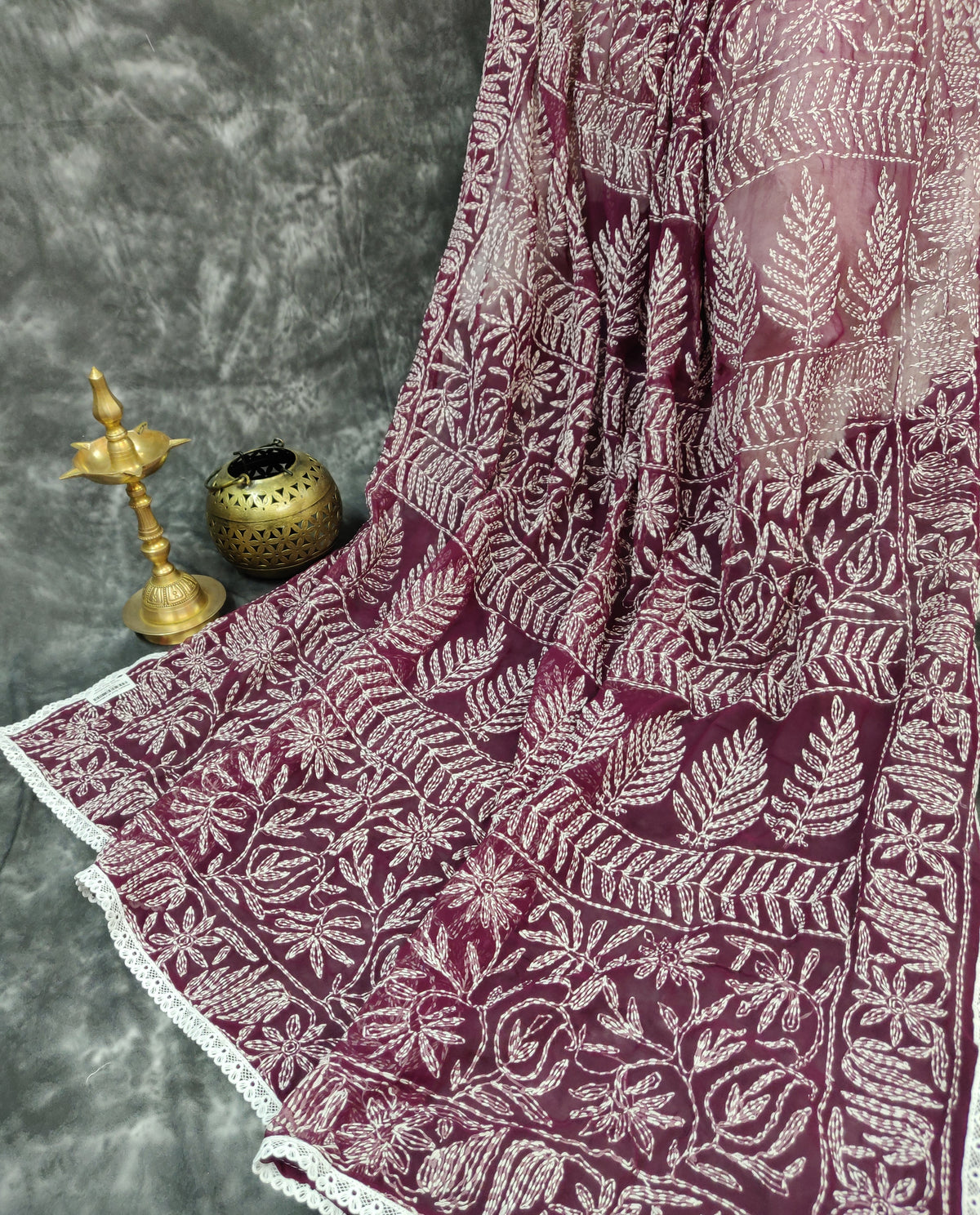 Shehnaaz - Georgette Skirt Border Tepchi Sarees