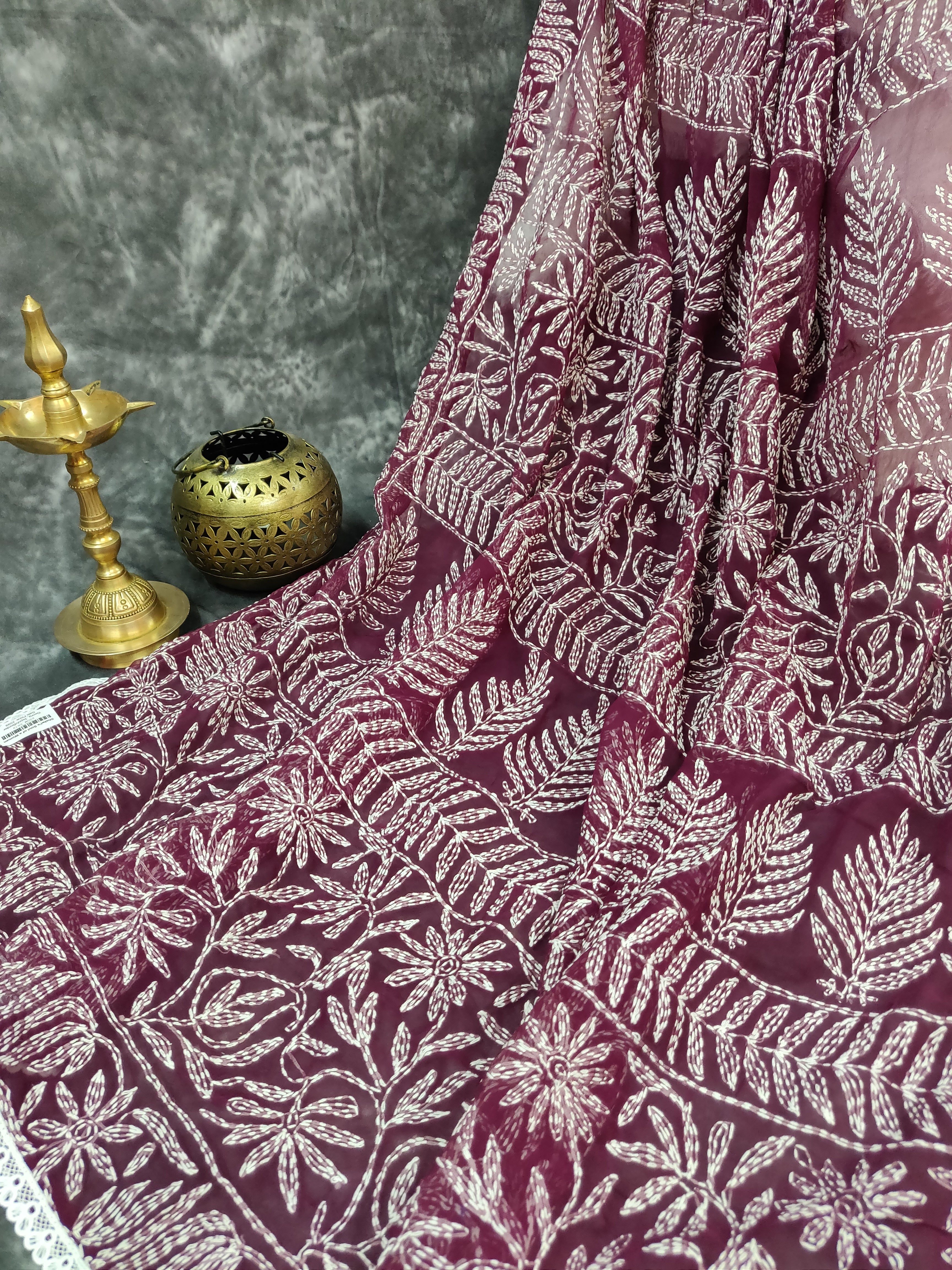 Shehnaaz - Georgette Skirt Border Tepchi Sarees